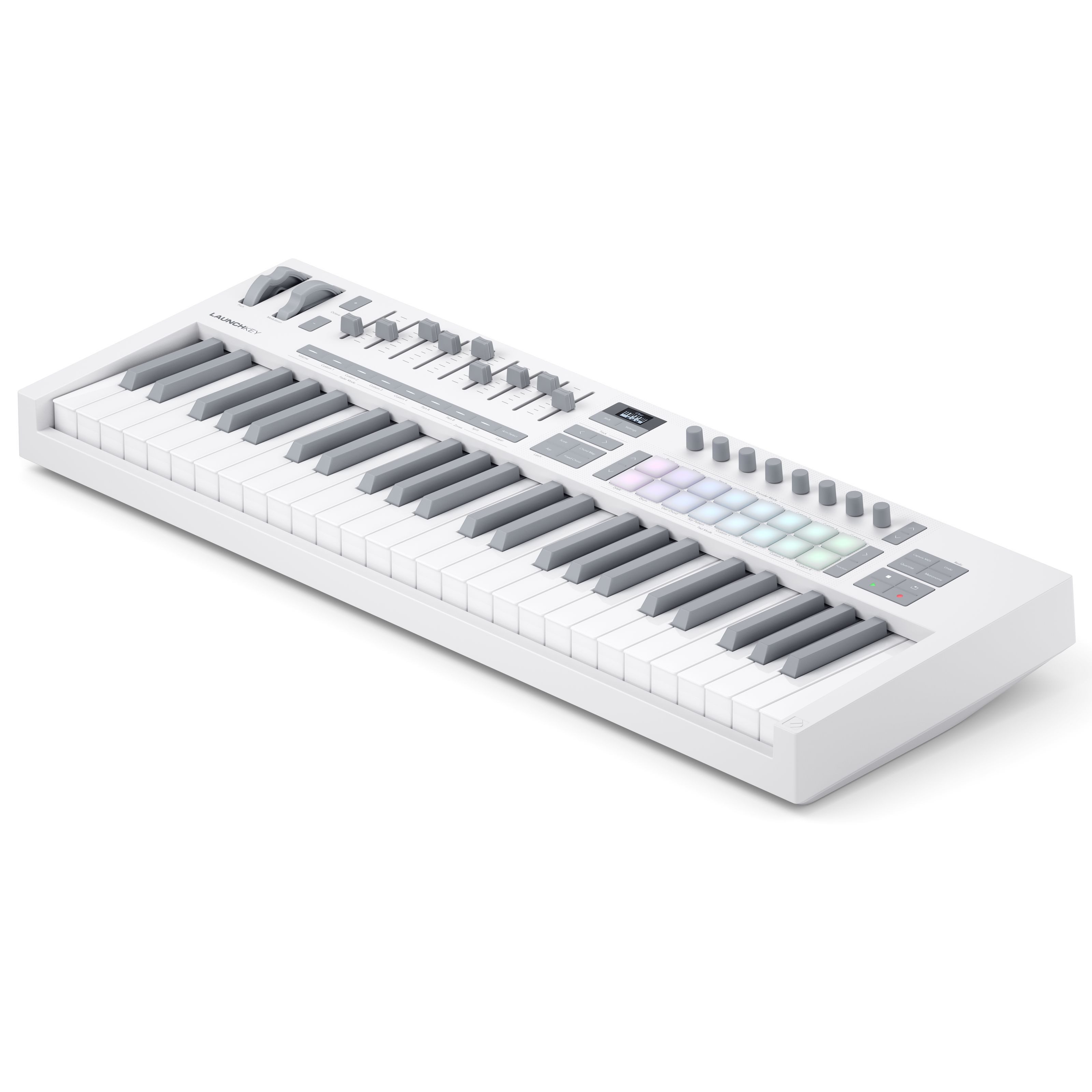 Novation Masterkeyboard (Masterkeyboards, MIDI-Keyboard 49), Launchkey 49 MK4 White - Midi Keyboard