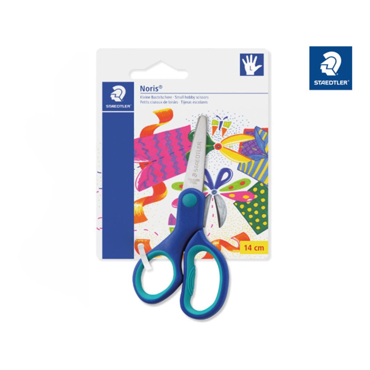STAEDTLER Universalschere STAEDTLER 965 14LNBK Bastelschere Noris Club, rund, für Linkshänder