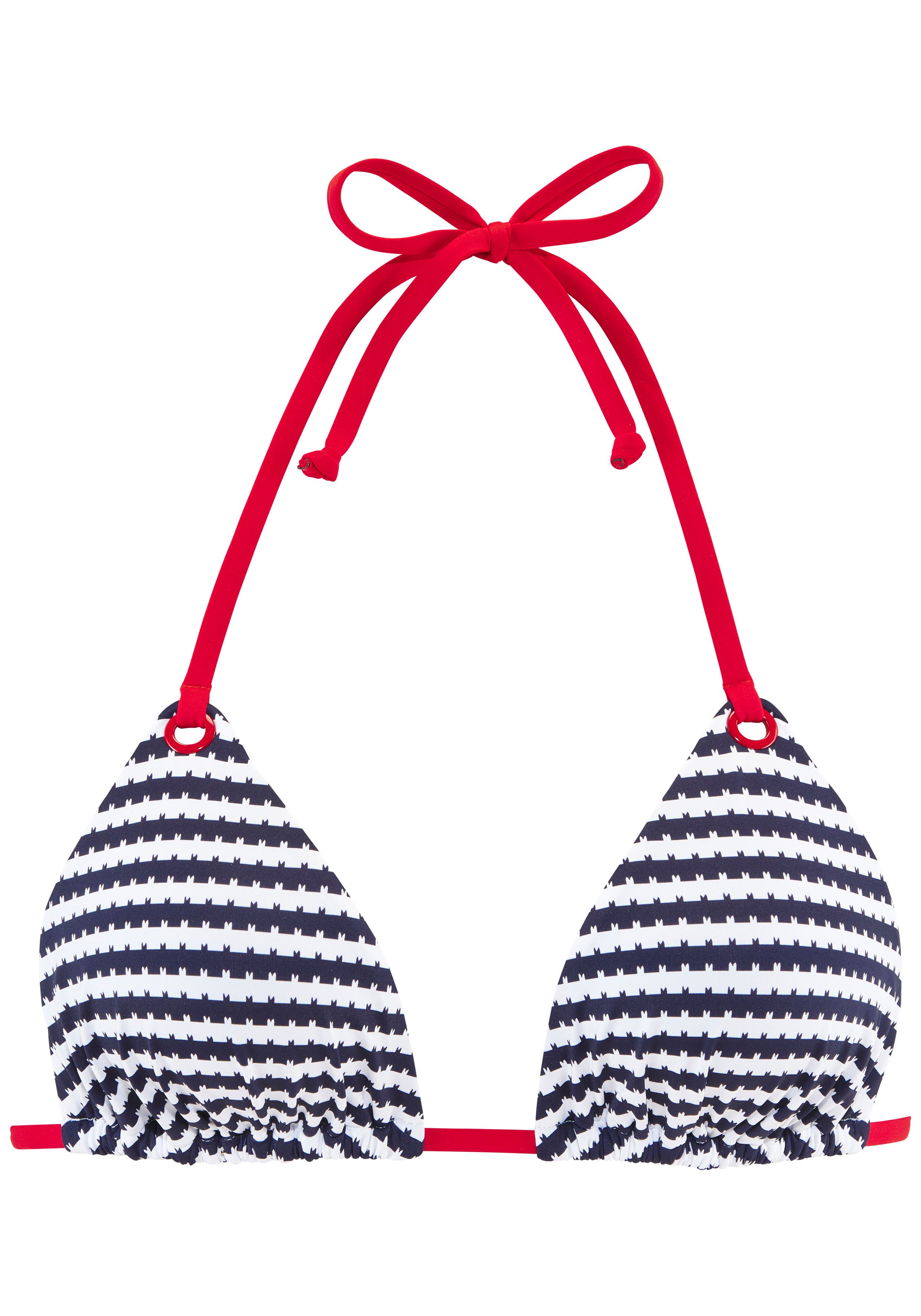 s.Oliver Triangel-Bikini-Top Elain, mit kontrastfarbigen Zierringen