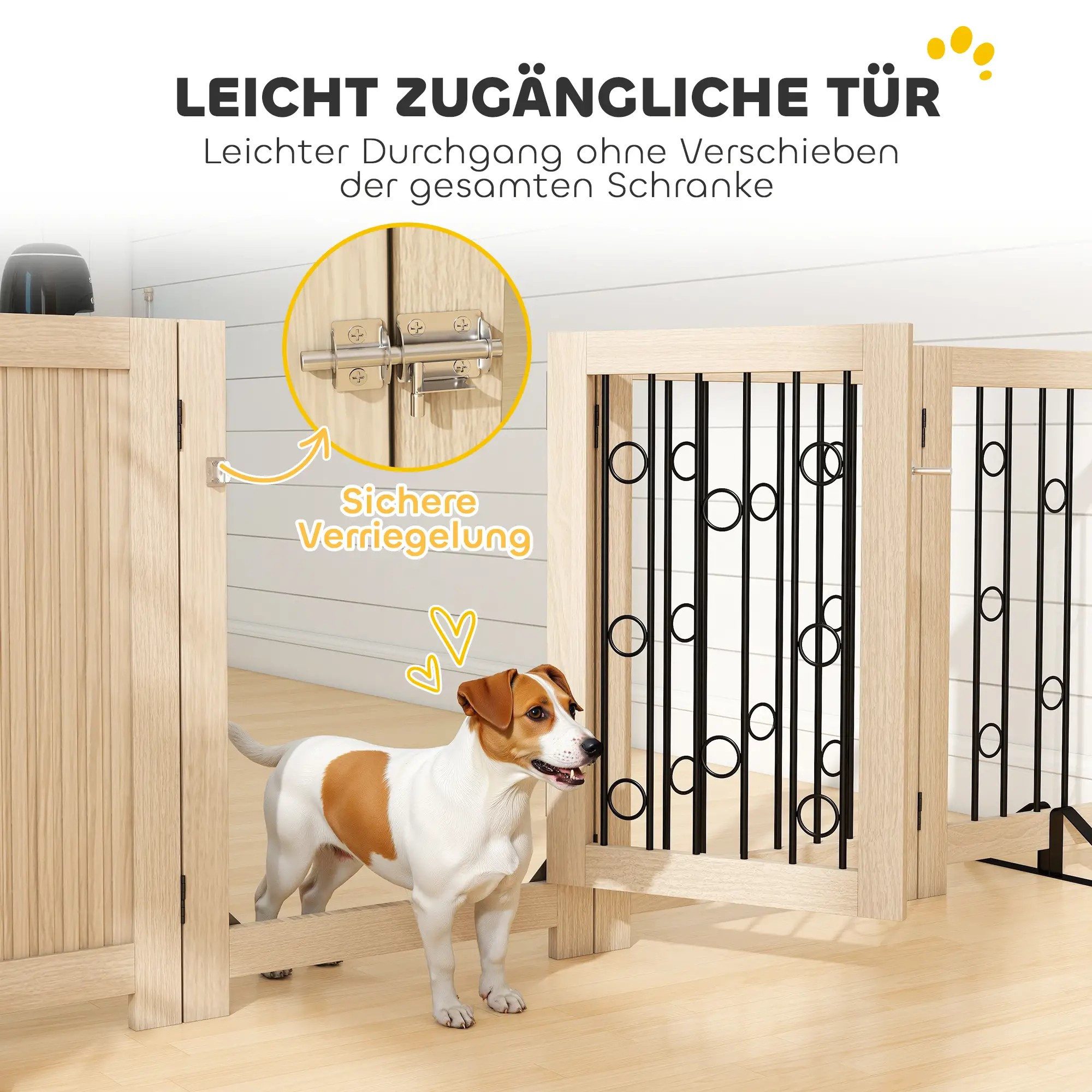 BlingBin Tierabsperrgitter Freistehendes Schutzgitter, Faltbares Hundegitte günstig online kaufen