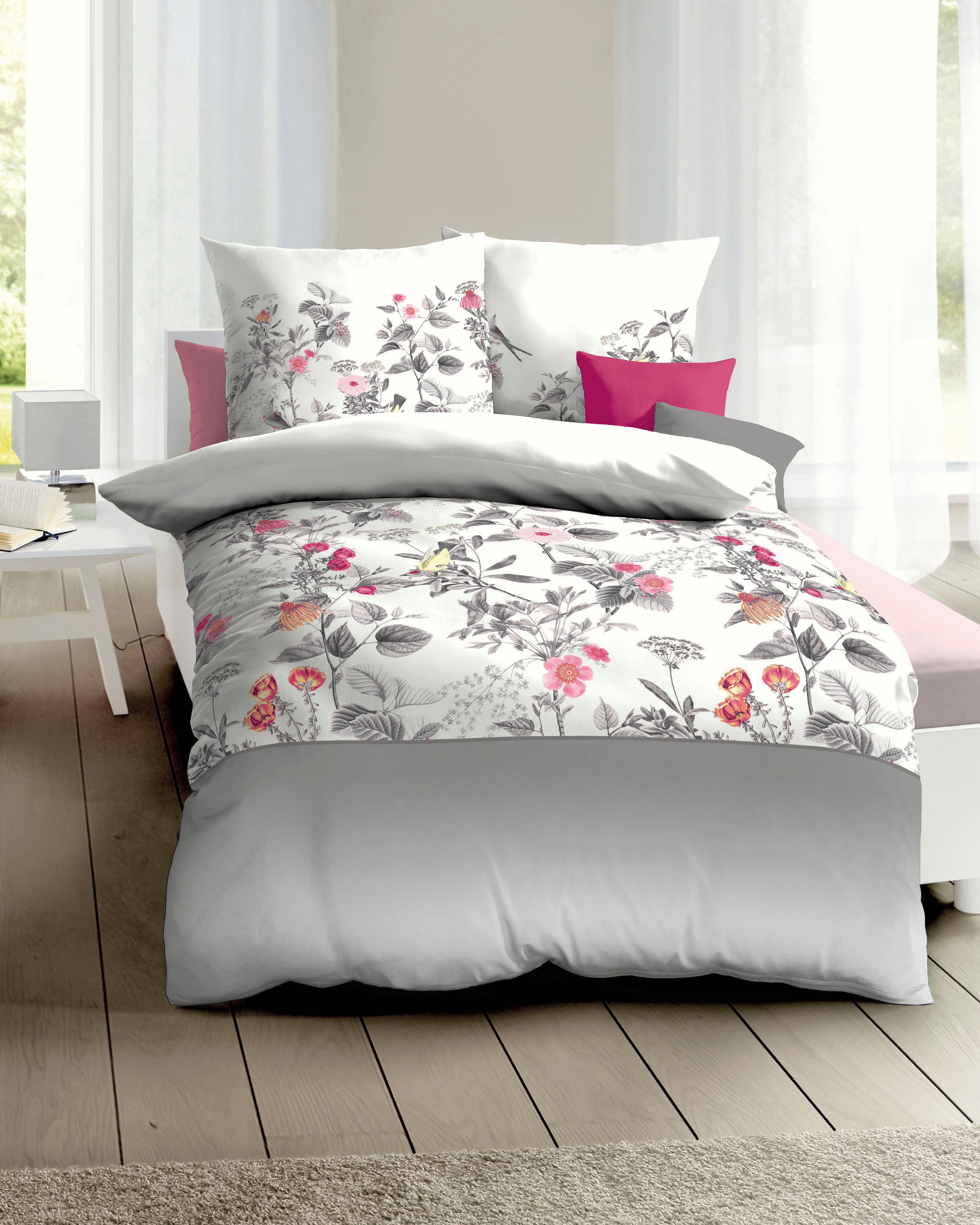 Kaeppel Bettwäsche Formosa, Mako-Satin, 2 teilig, Mit Blumen