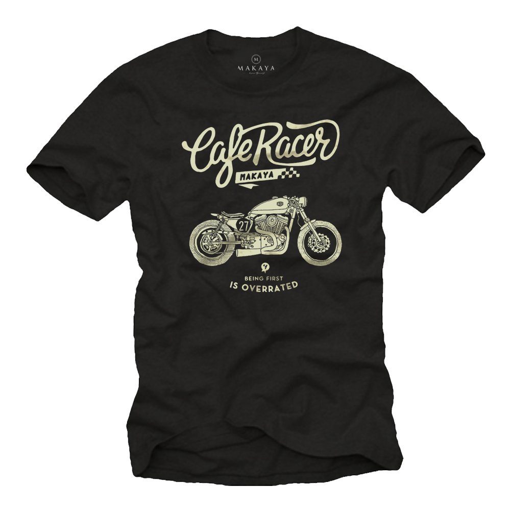 Print-Shirt Herren Vintage Biker Motiv Motorrad Bekleidung Männer Geschenke