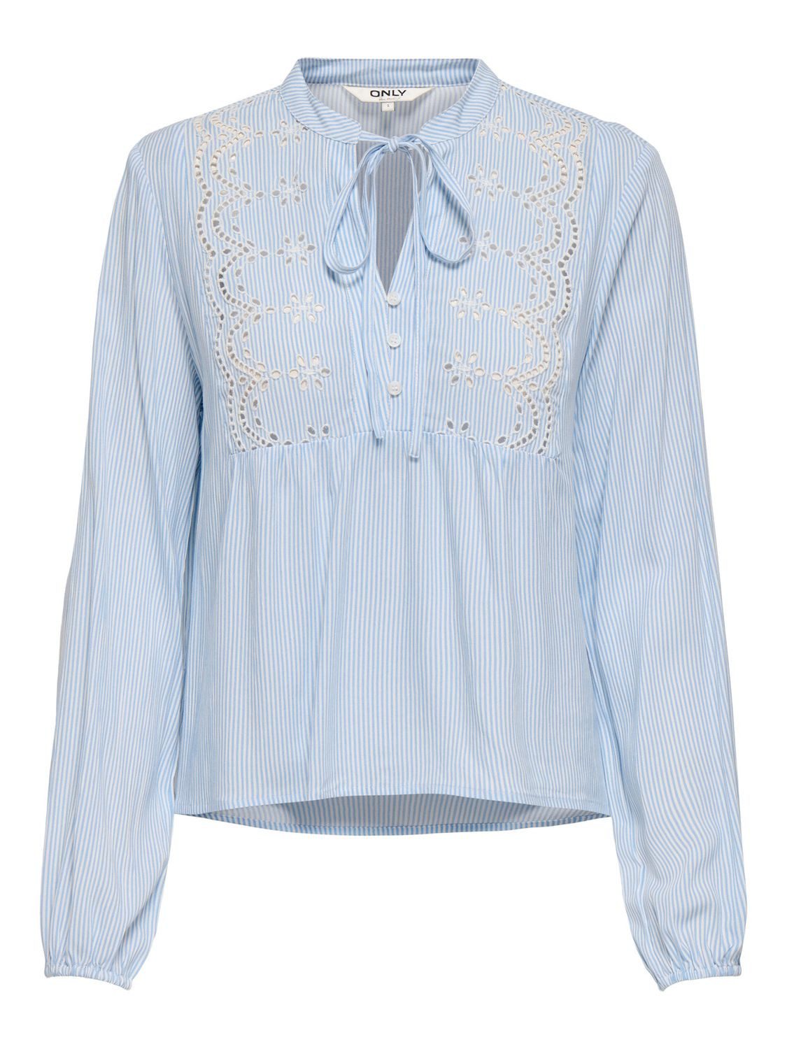 ONLY Hemdbluse ONLLENNYO LS EMBROID V-NECK aus Viskose günstig online kaufen