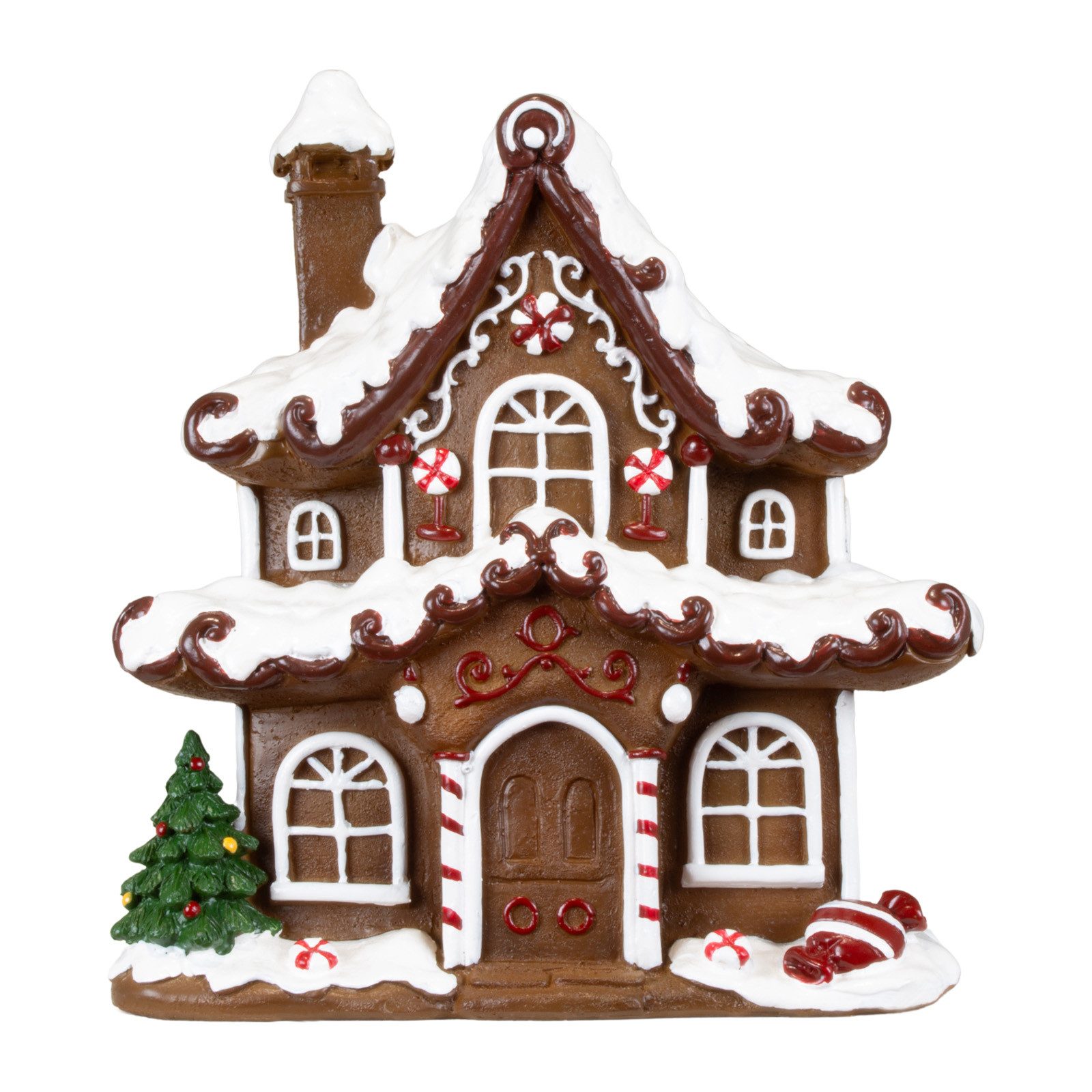 Christmas Paradise Weihnachtshaus Lebkuchenhaus 17cm braun, / Schokoladenfarbe