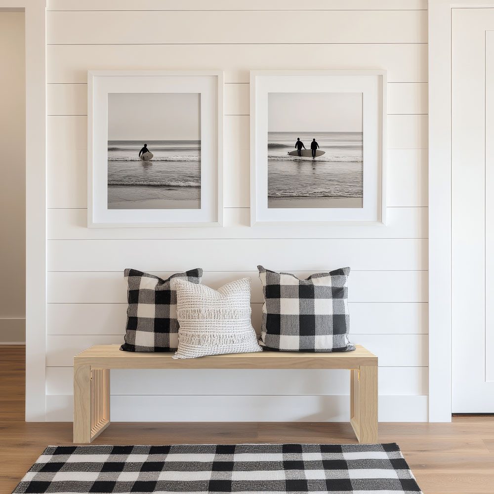 HOME DELUXE Sitzbank aus Holz LORA - 110 x 40 x 42 cm, Kiefernholz, Lamellen, Flurbank, Bettbank, Garderobenbank