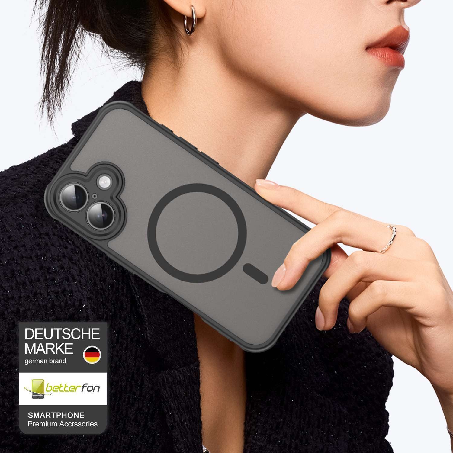 betterfon Handyhülle für Apple iPhone Schutzhülle Case, Magnetisches Laden, mattes Design, kratzfest & stoßfest verarbeitet