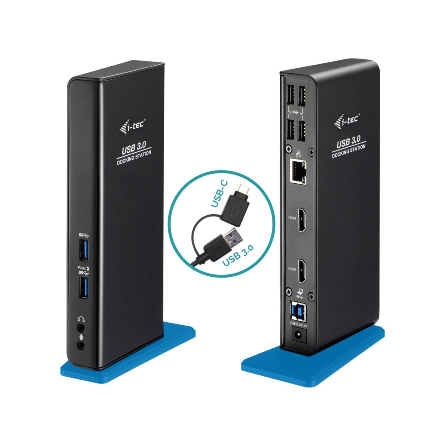 Laptop-Dockingstation USB 3.0/USB-C Dual HDMI Docking Station