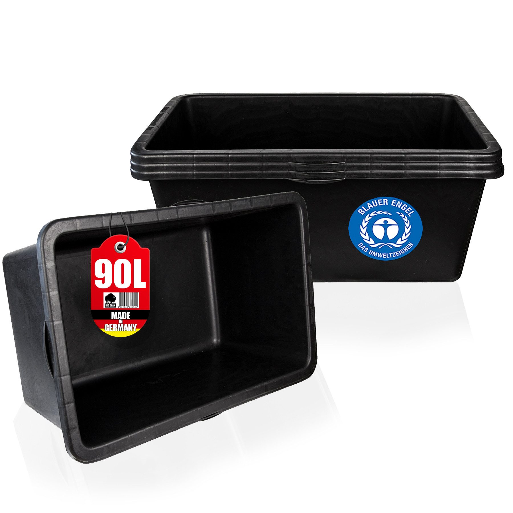 BigDean Mörtelkasten 3x Mörtelwanne 90 L Eckig Miniteich Baueimer Made in G günstig online kaufen