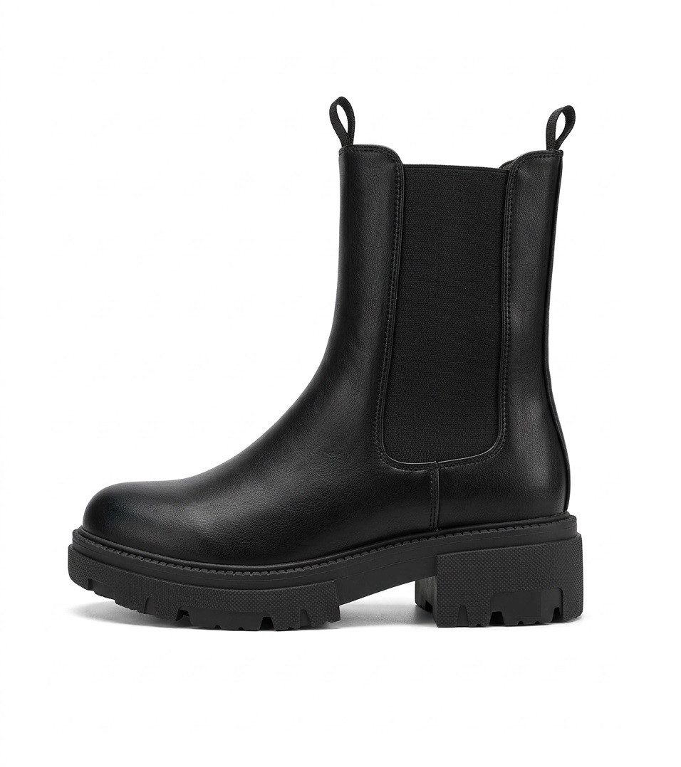 Pogolino K1020 Chelseaboots Damen Chelsea Boots, leicht gefüttert, mit Reißverschluss