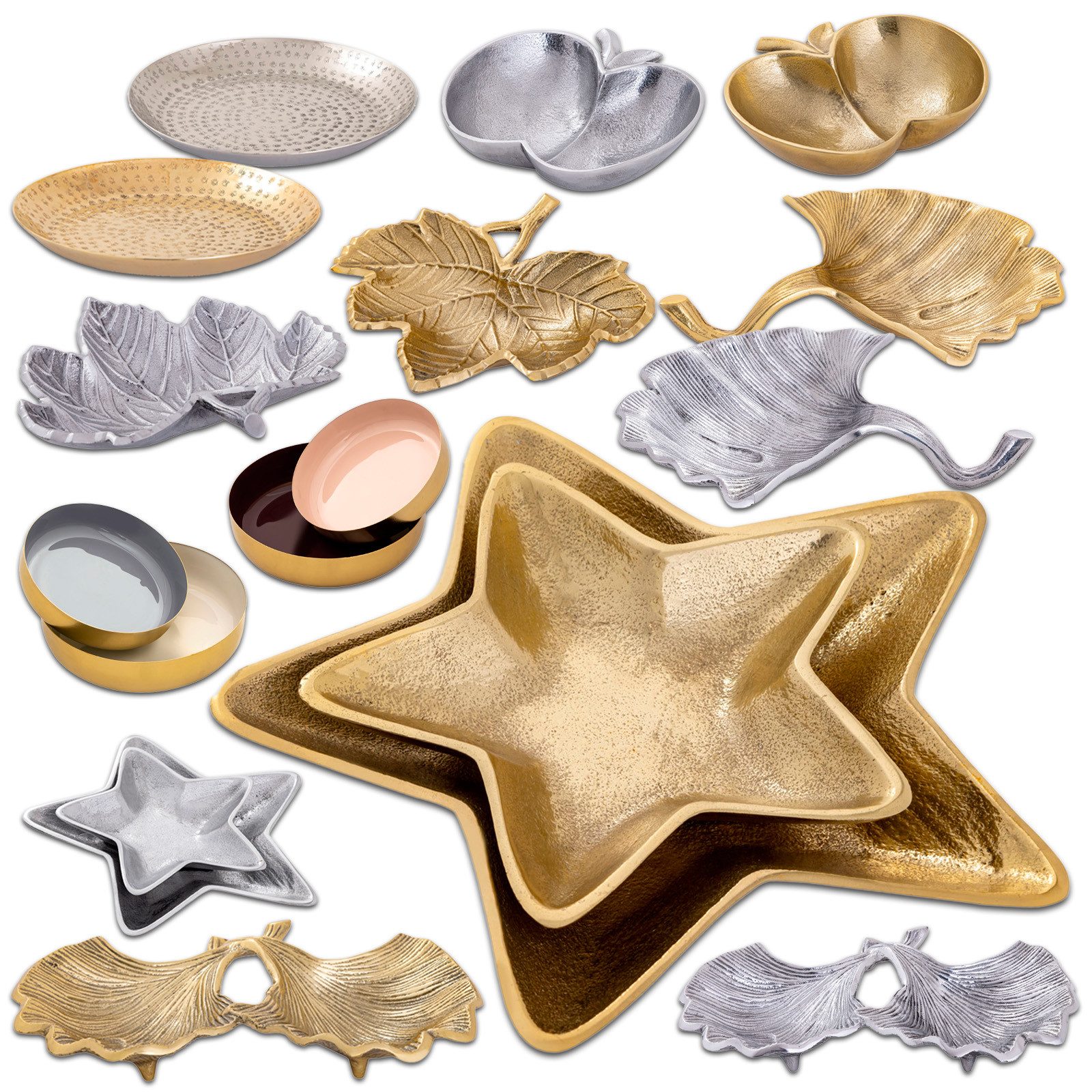 Sterne 2er Set 25x25cm gold