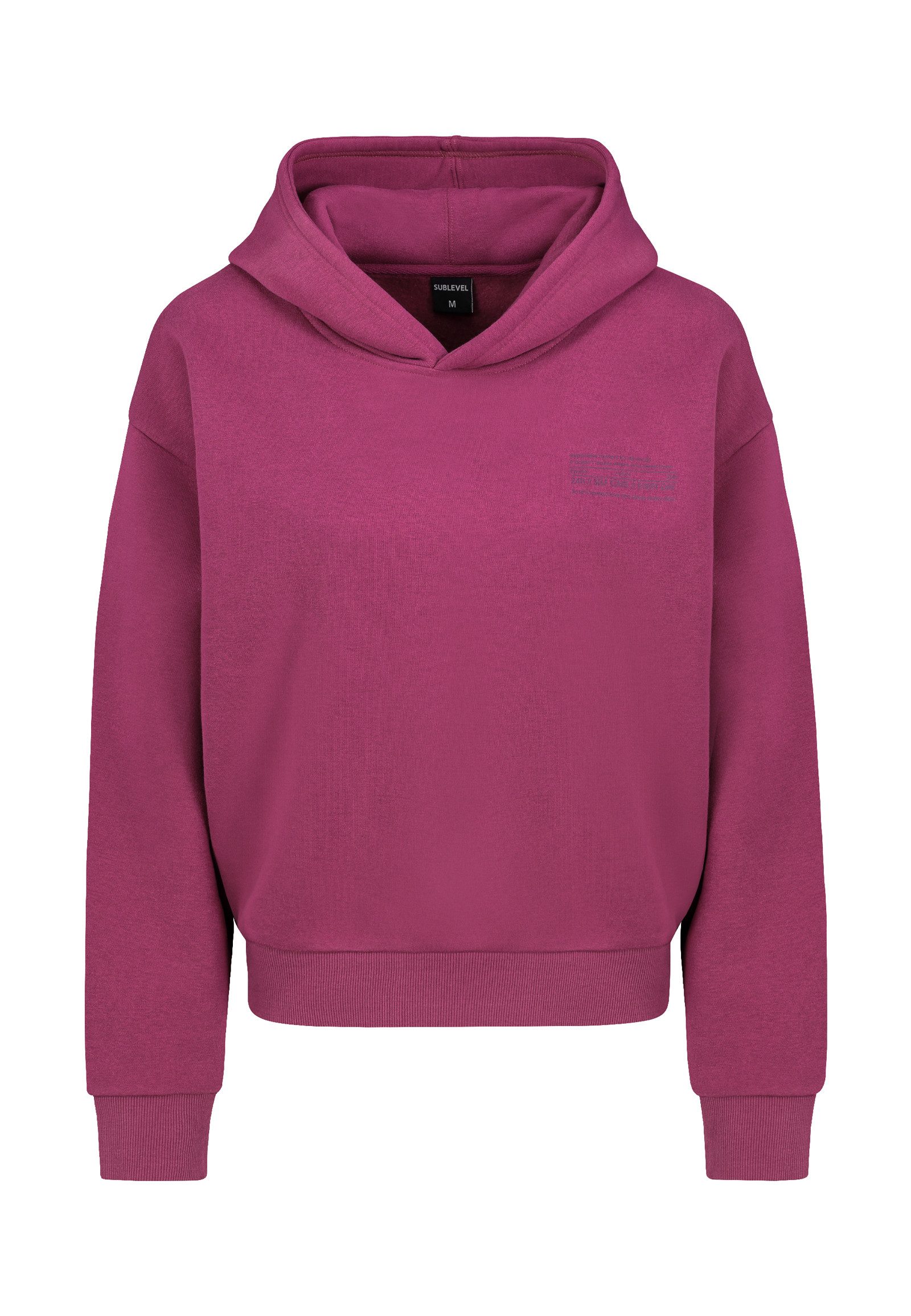 SUBLEVEL Kapuzenpullover Hoodie Mini-Print Sweater, Kapuzensweatshirt günstig online kaufen