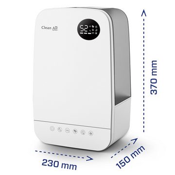 Clean Air Optima Luftbefeuchter mit Ionisator CA-606W, 5,5 l Wassertank, Heizelement für warme Luftbefeuchtung