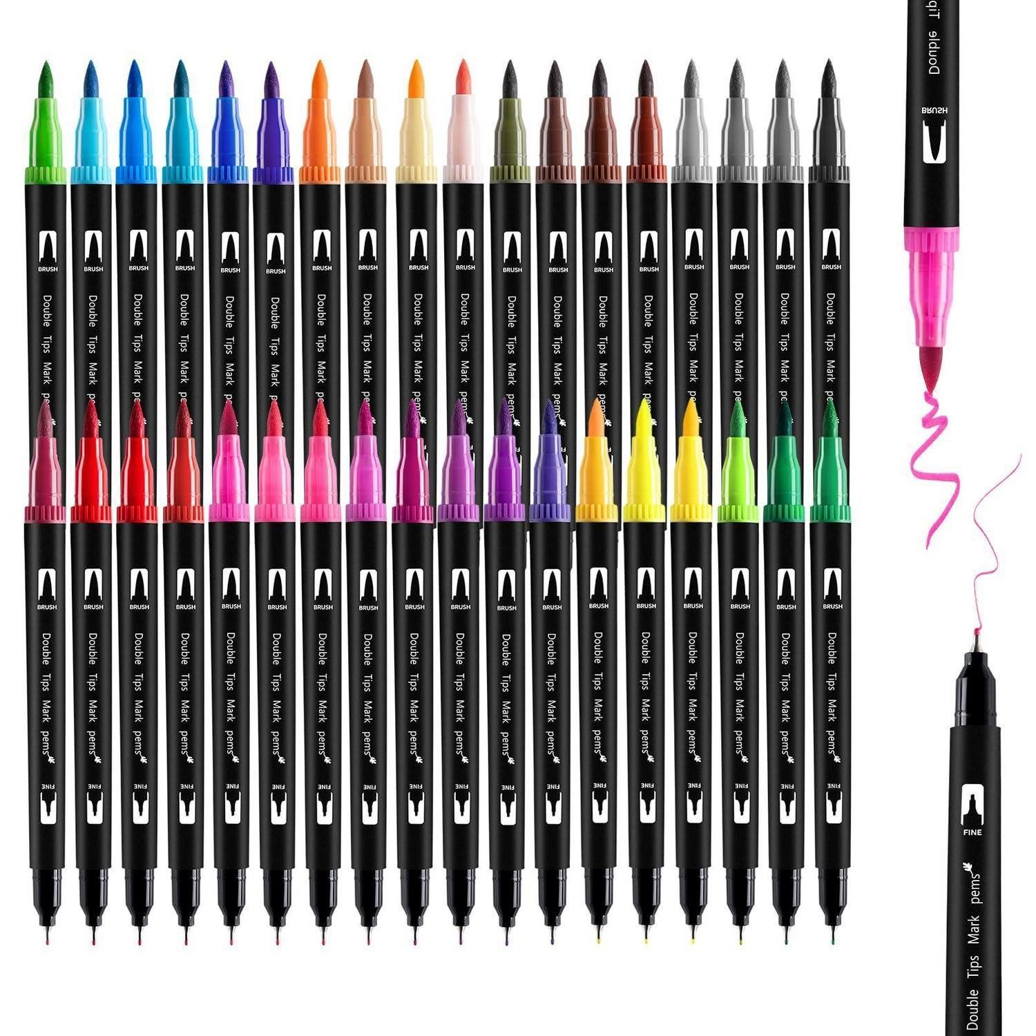 LuxusKollektion Filzstift Filzstifte Dual Brush 36 Farben Aufbewahrungsbox