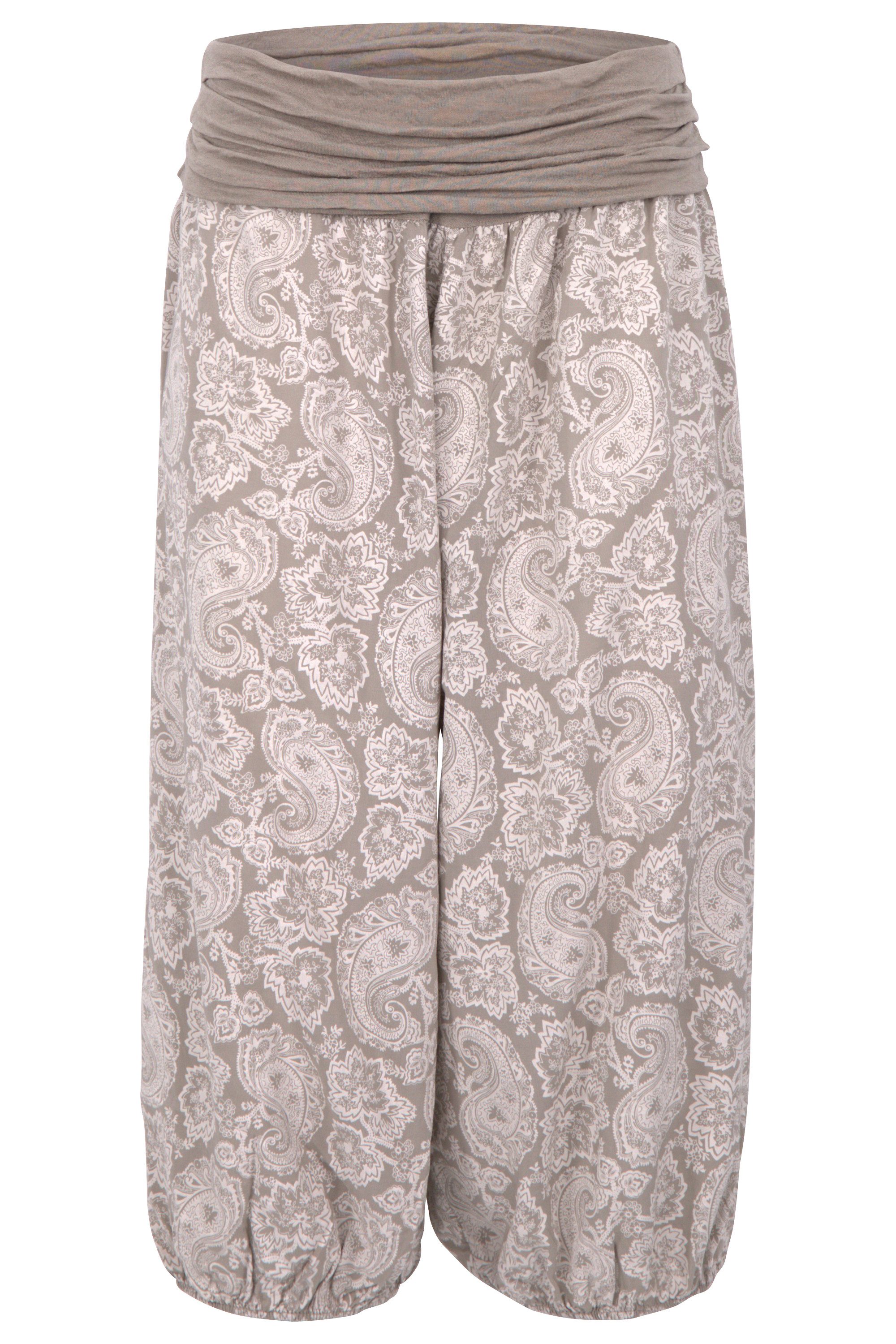 malito more than fashion Haremshose malito Damen Capri Hose mit Orient Print, Haremshose zum Tanzen, Haremshose Knielang