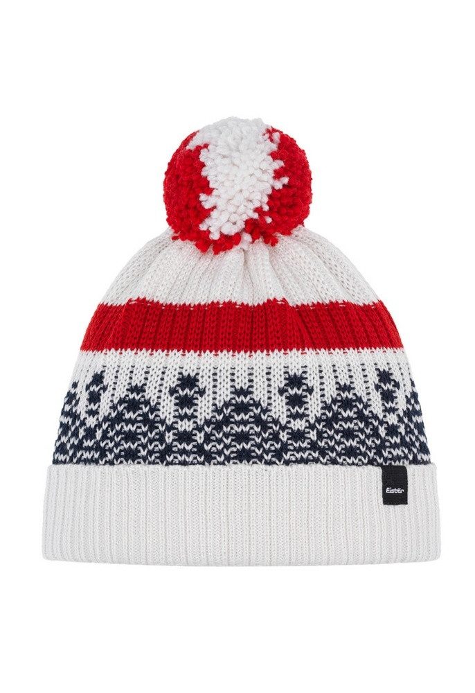 Eisbär Bommelmütze Mütze (Pompon) Norrak - weiss/nachtblau/rot günstig online kaufen