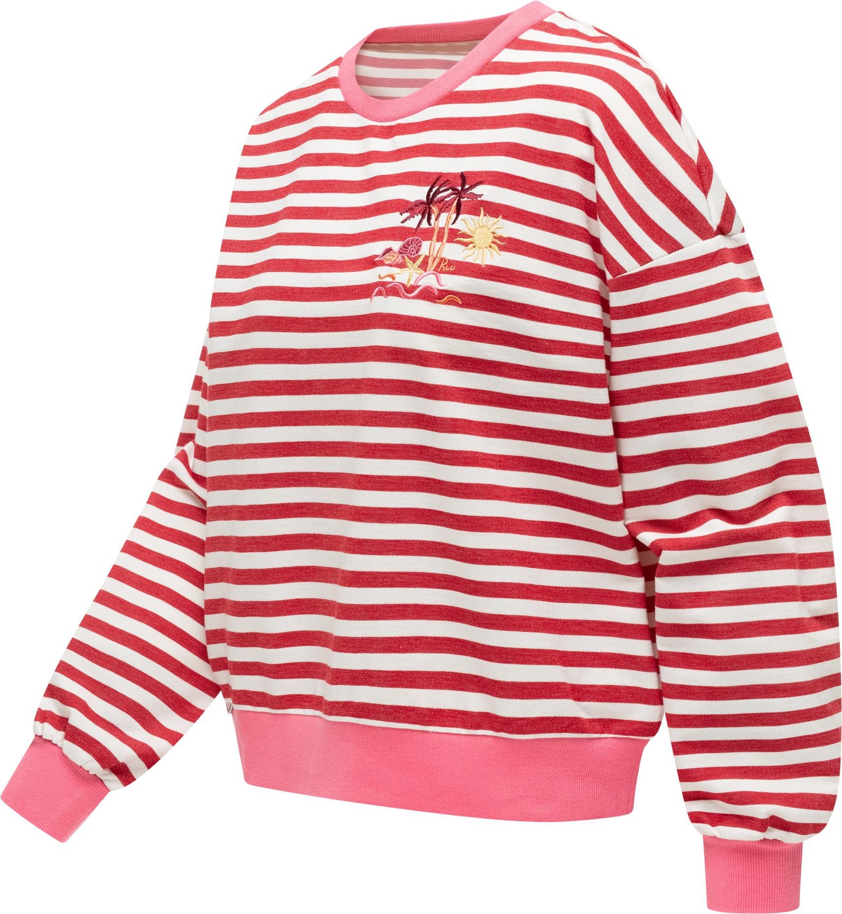 Ragwear Sweater Wuss Stripes Hoodie mit verstellbarer Kapuze