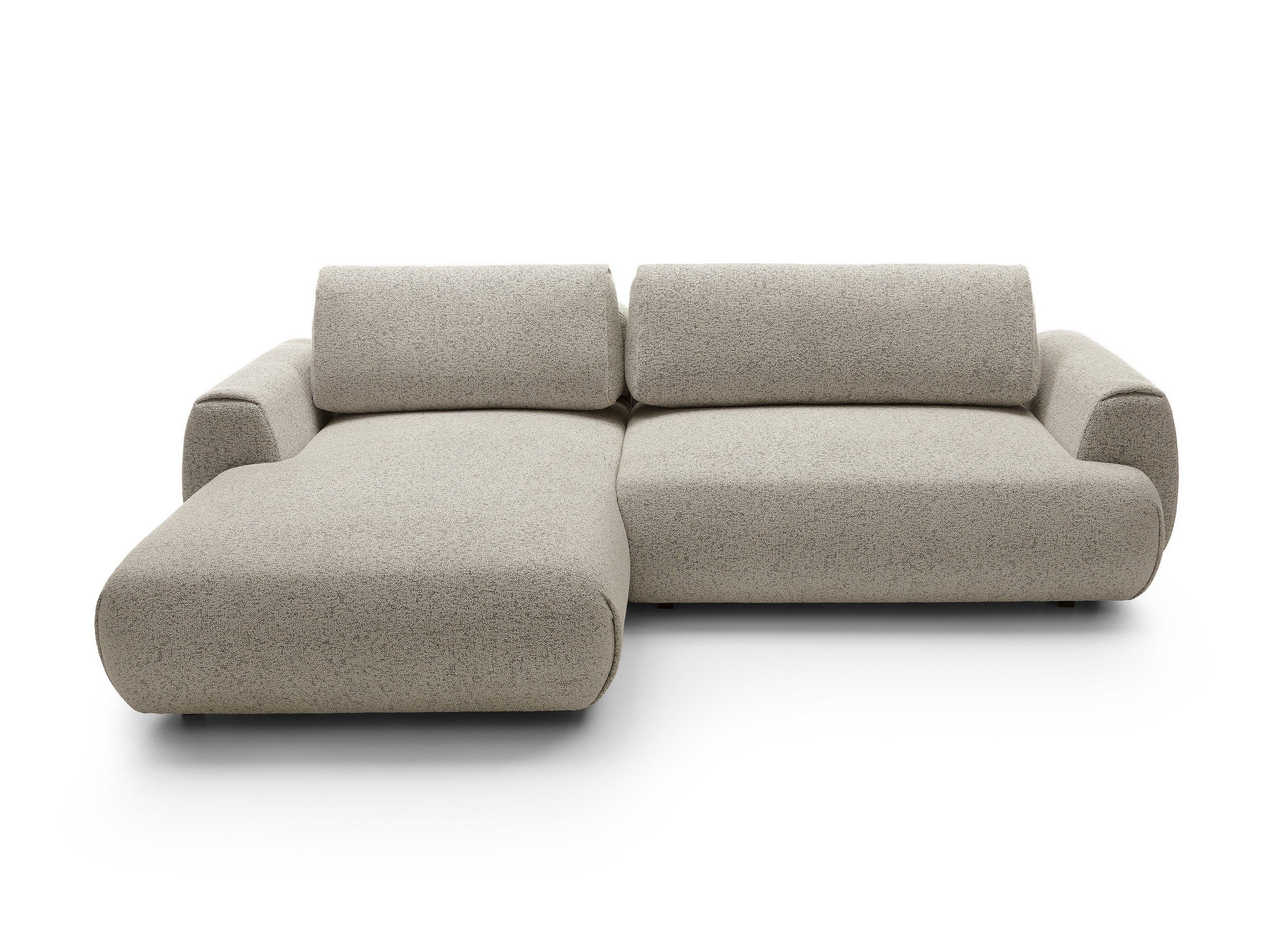 Goldstoff Ecksofa MAILO L-Form, mit Bettfunktion und Bettkasten, Sofa mit Schlaffunktion, Couch für Wohnzimmer - Schlafsofa - Eckcouch, Tiefe Sitzfläche & ergonomische Rückenlehne