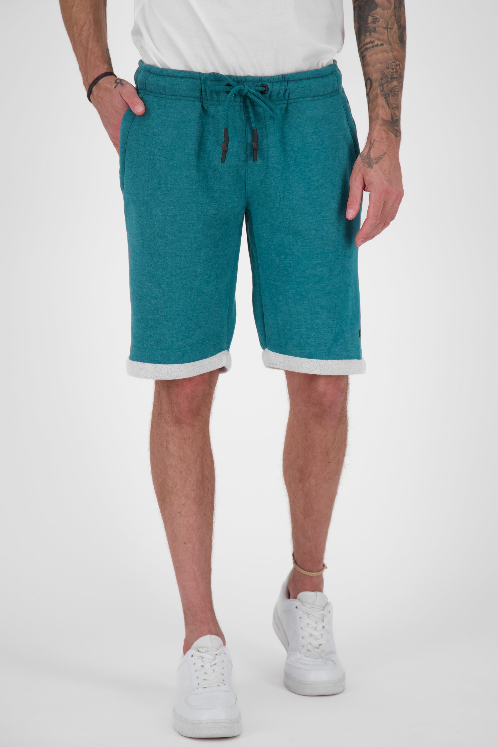 melange Kickin & Shorts Hose Sweathose, Sweatshorts A kurze Herren Alife JumperAK forest