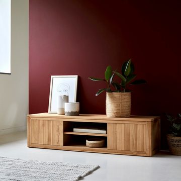 Tikamoon TV-Schrank Basil TV Schrank aus massivem teak 140 cm