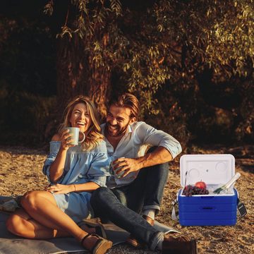 relaxdays Outdoor-Flaschenkühler Kühlbox 10 l mit Tragegurt