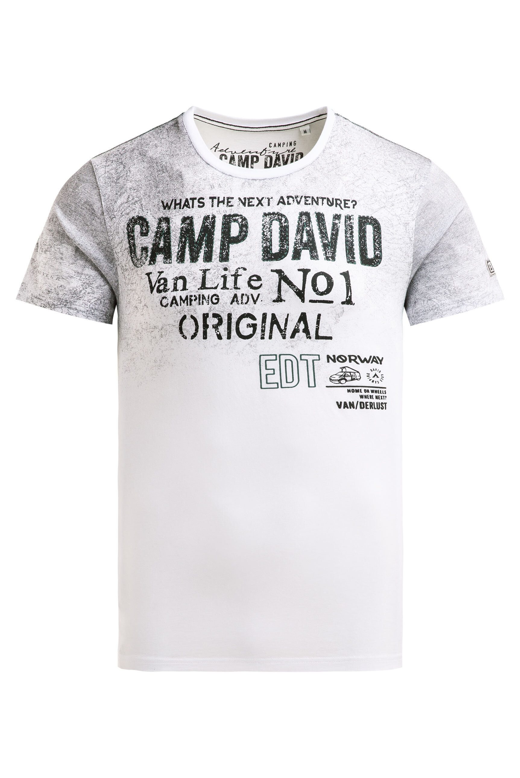 CAMP DAVID Rundhalsshirt aus Baumwolle