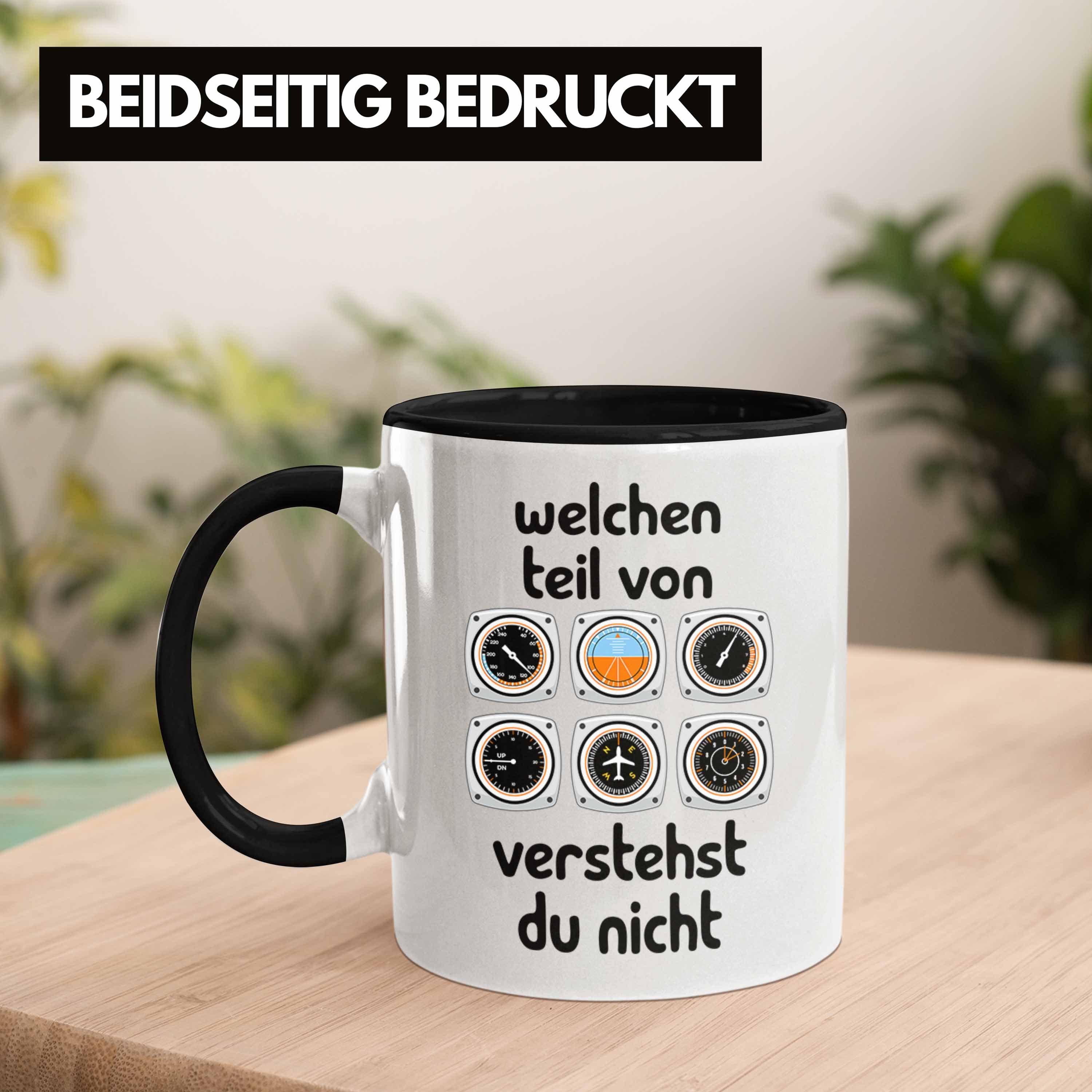 Schwarz Tasse Nic Lustiger Welchen Spruch Von Du Pilot Verstehst Geschenk Teil Trendation Tasse