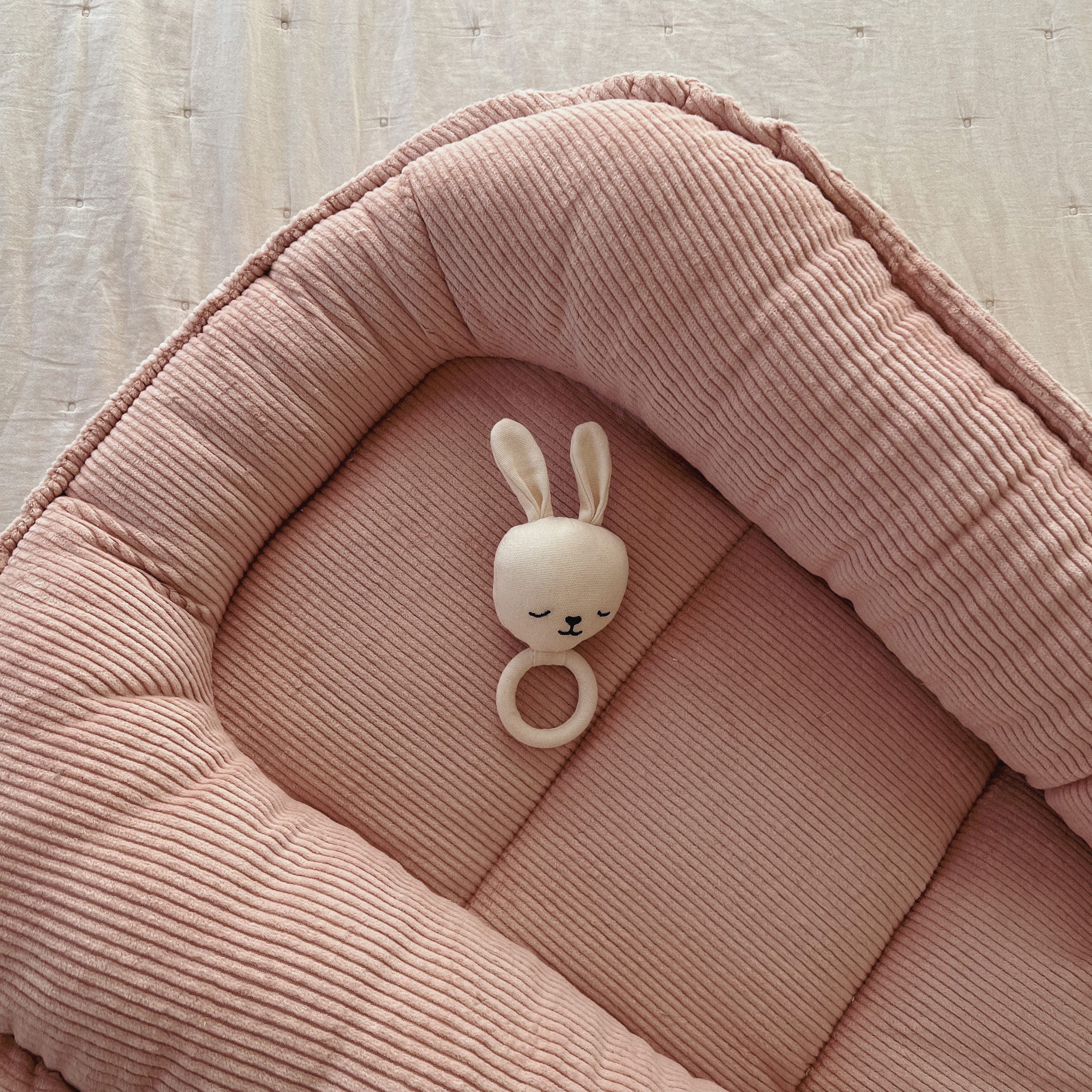 LittleANTunique Bettnestchen Cord rosa