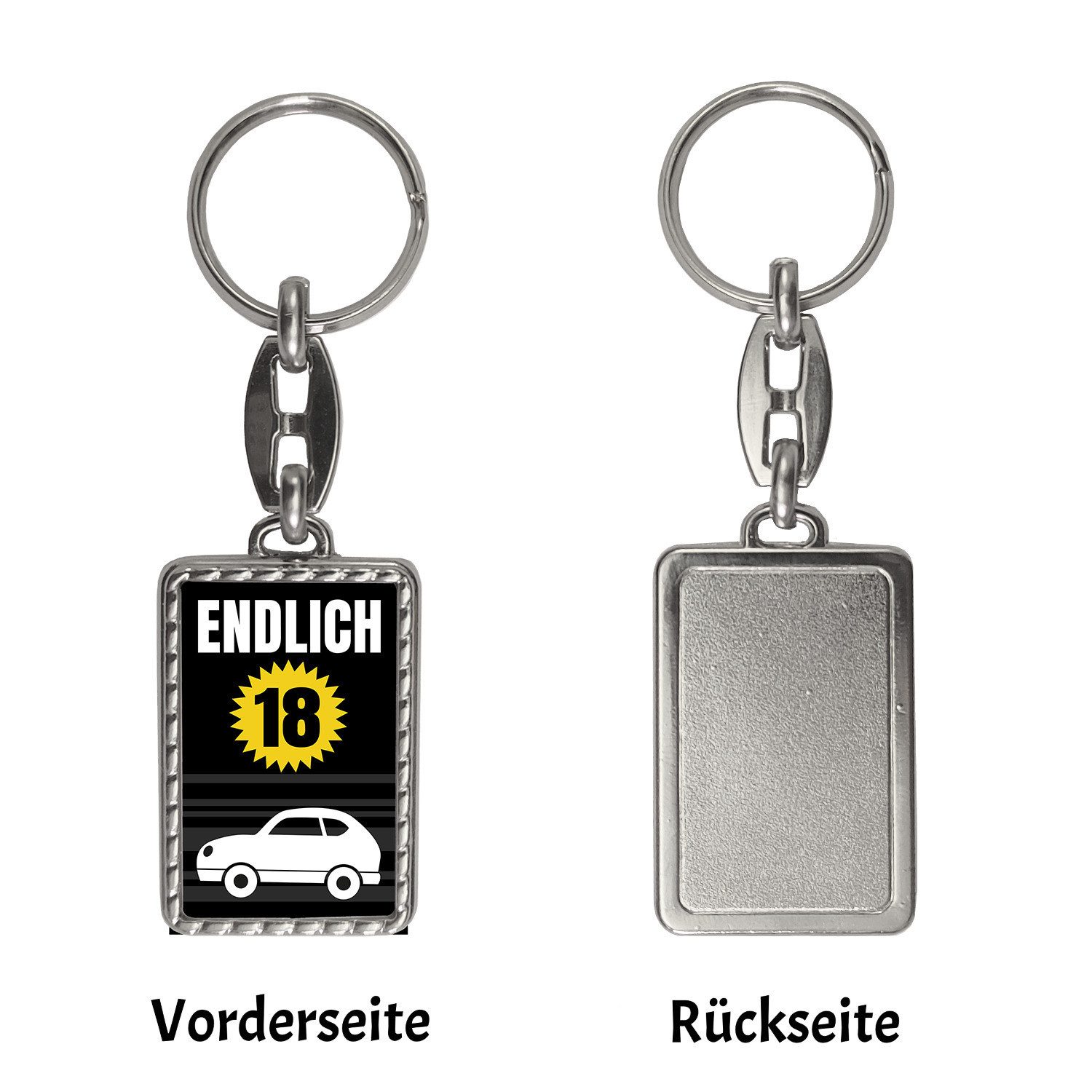 speecheese Schlüsselanhänger Endlich 18 Auto Schlüsselanhänger günstig online kaufen