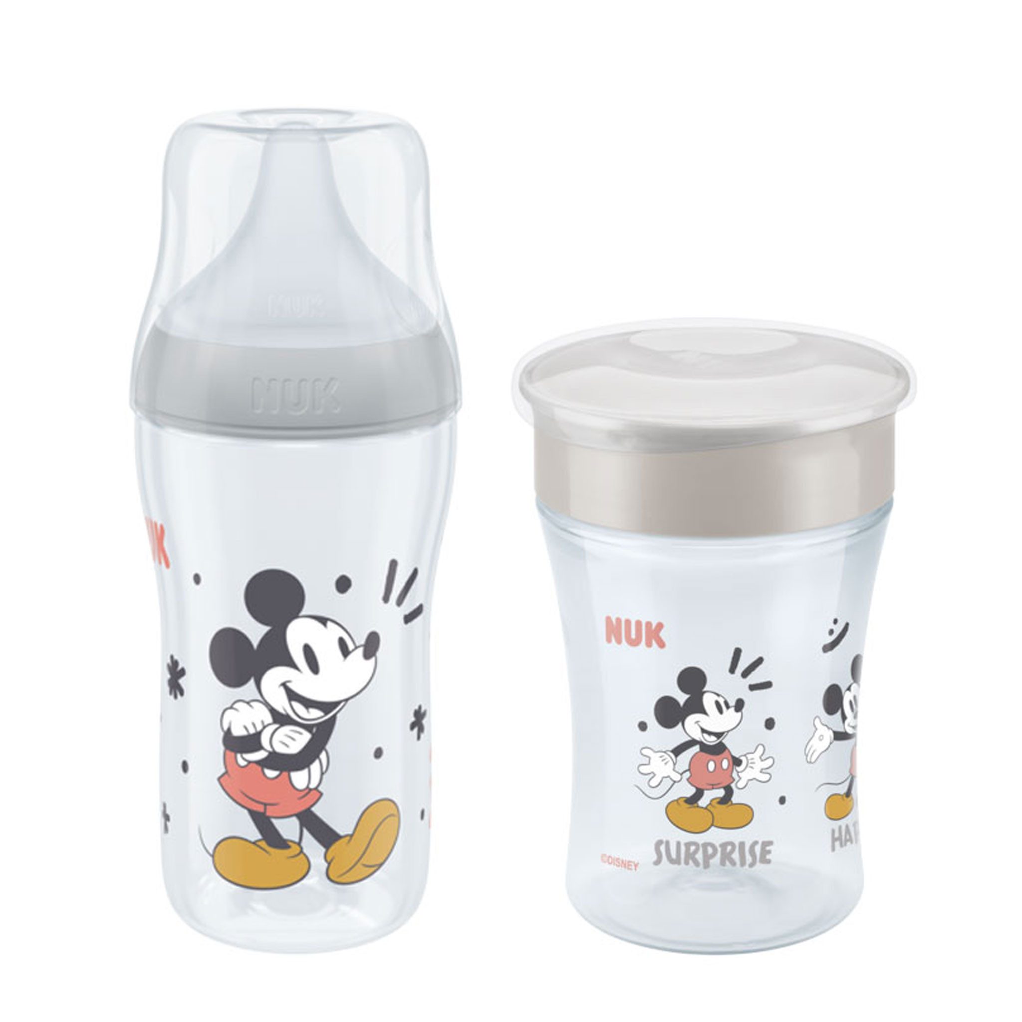 Babyflasche NUK Perfect Match Babyflasche + Disney Mickey Mouse Magic Cup 230ml
