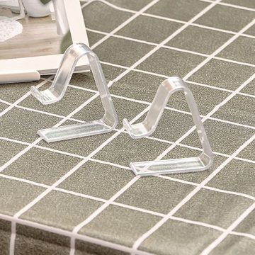 HIBNOPN Tischtuchklammer Tischdeckenklammern transparente aus Kunststoff Klammern 12 Stück, (12-tlg)