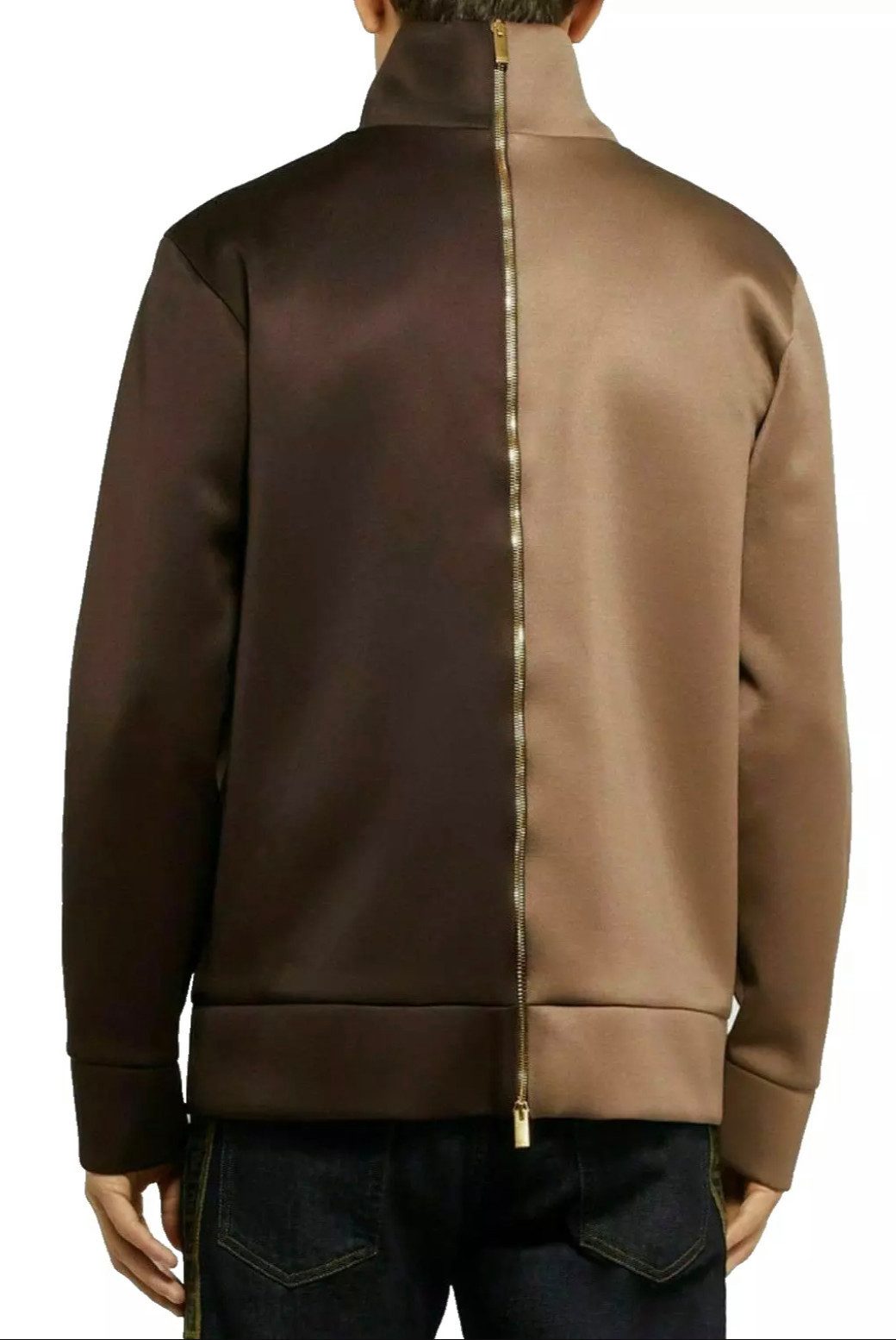 FENDI Bomberjacke Two-Tone Tech-Jersey Track Jacke Zwei-Wege-Reißverschluss,Zwei Farbtöne in Ton-in-Ton