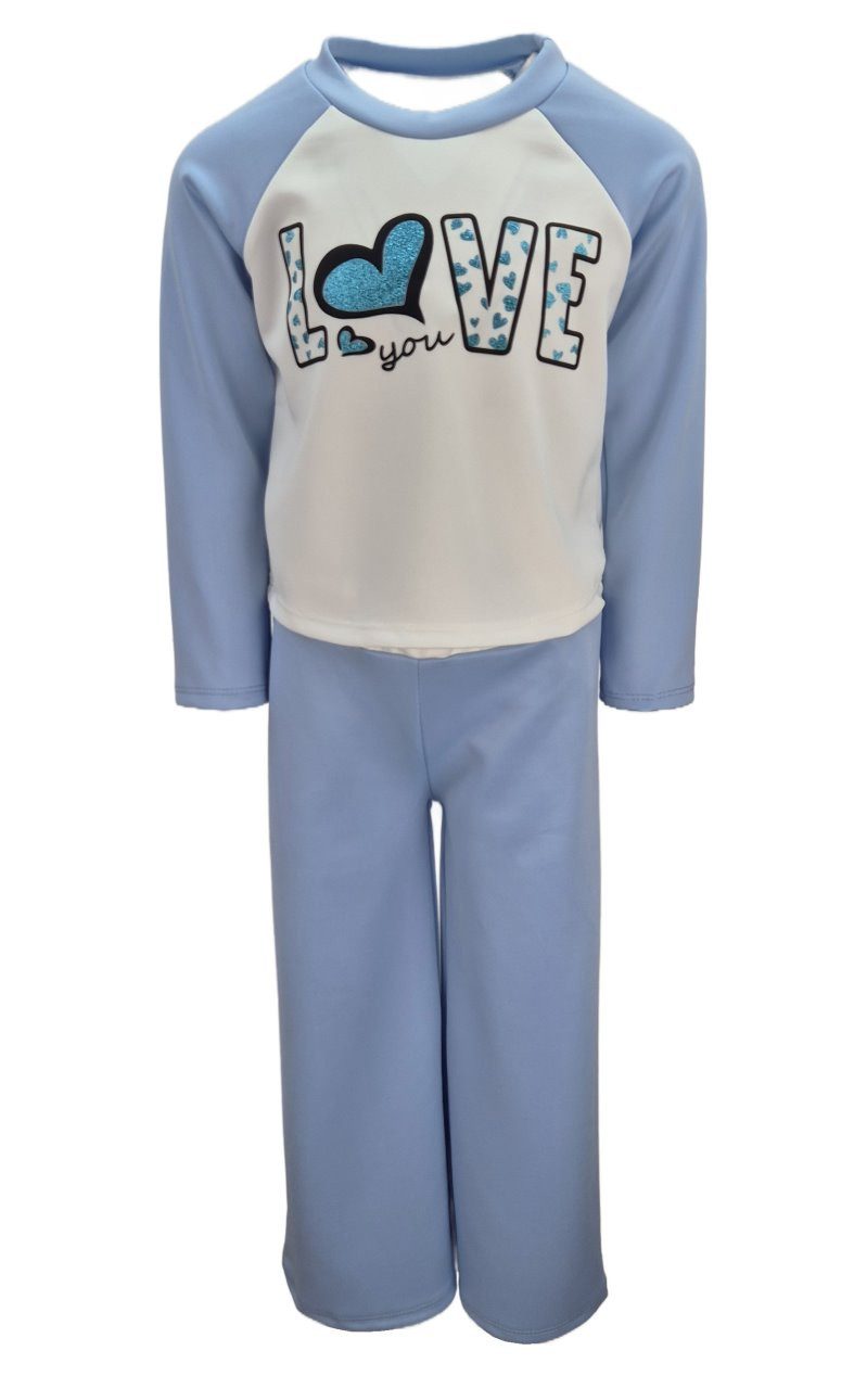 Girls Fashion Langarmshirt & Hose Sommer Set Langarmshirt + Hose, MS5338e (Set, Langarm-Shirt & Hose)