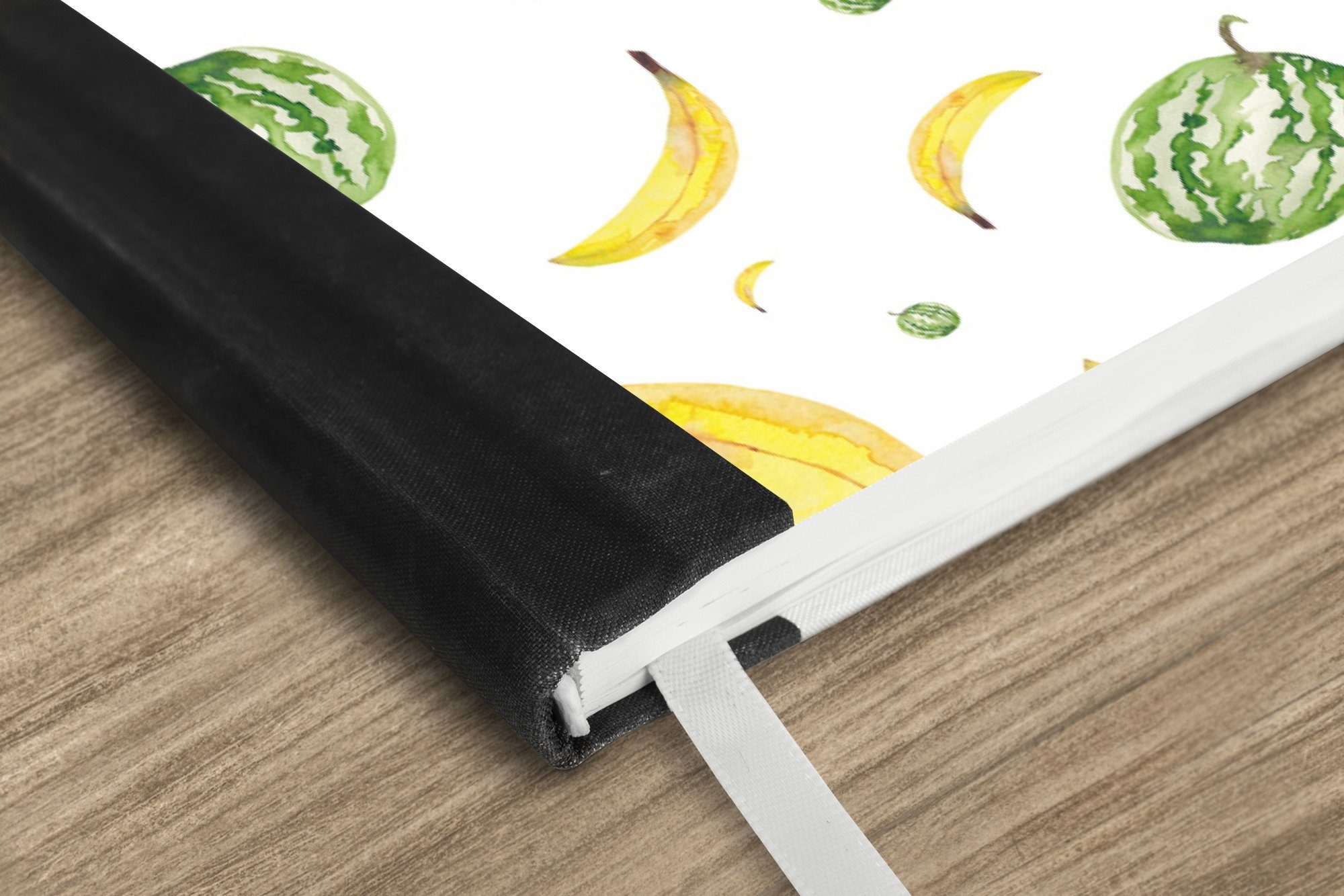 Thumbnail - MuchoWow Notizbuch Bananen - Melonen - Schablonen, Notebook, Notizblock a5, Tagebuch, Journal Liniert