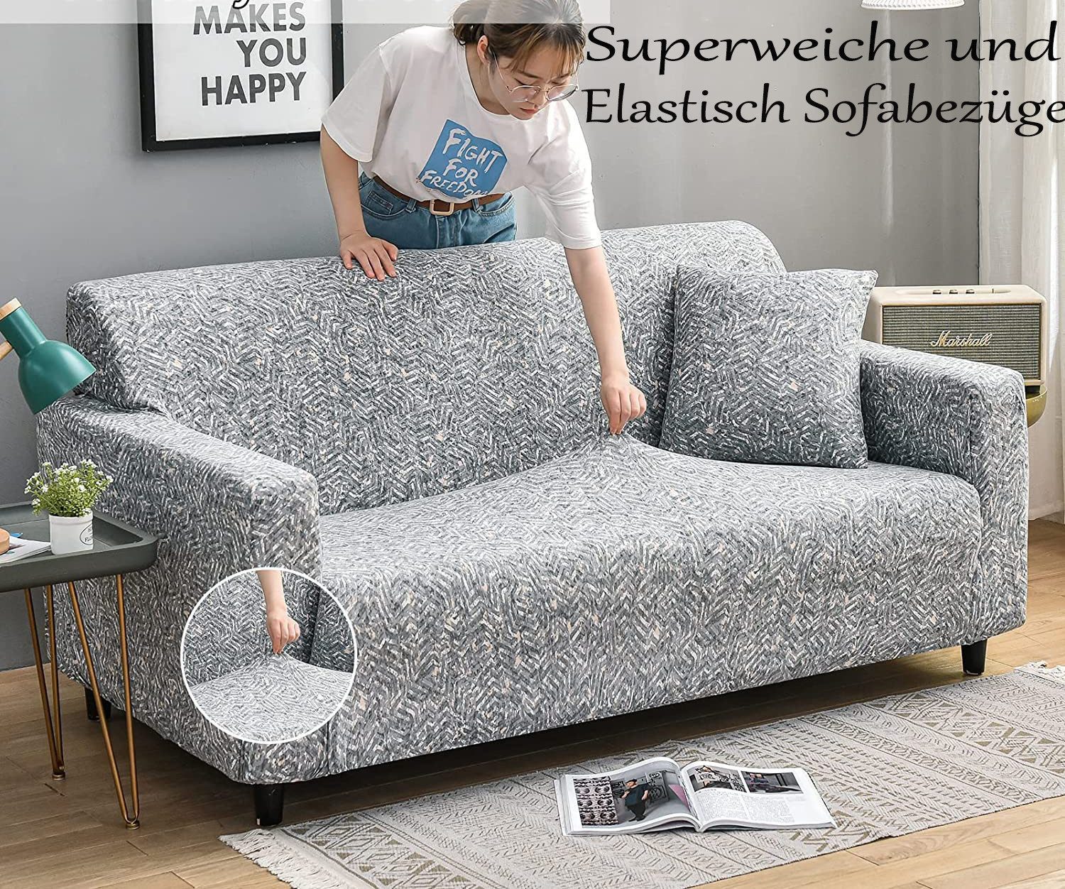 wohnTRAUM24 Sofahusse Sofabezug 1/2/3/4 Sitzer,Sofaüberwurf Elastisch günstig online kaufen