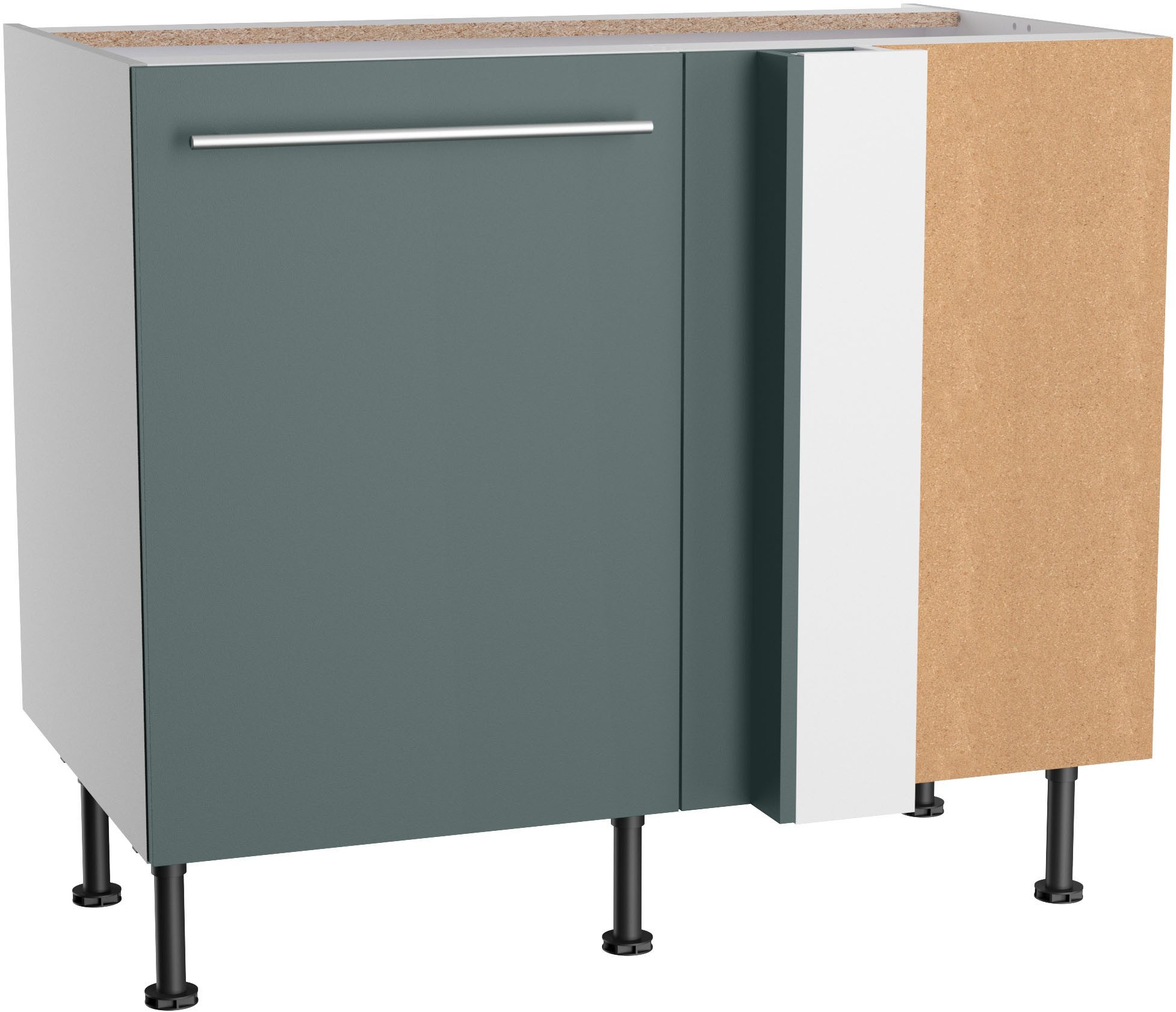 KOCHSTATION Eckunterschrank "KS-Bern2" Breite 100 x 65 cm, Lösung für Gesch günstig online kaufen