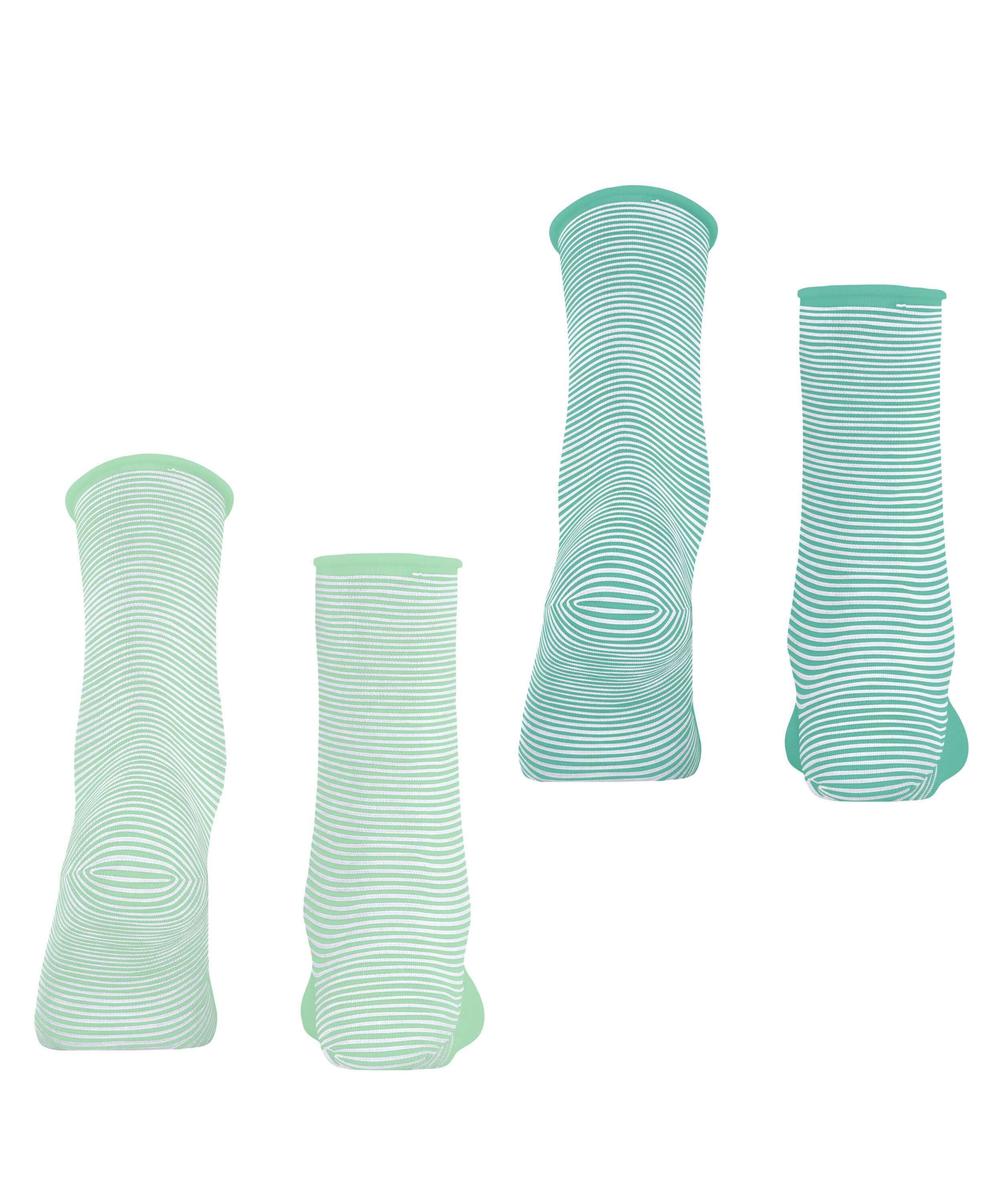 Esprit Socken Allover Stripe 2-Pack Socken aus Biobaumwolle (2-Paar) aus Biobaumwolle