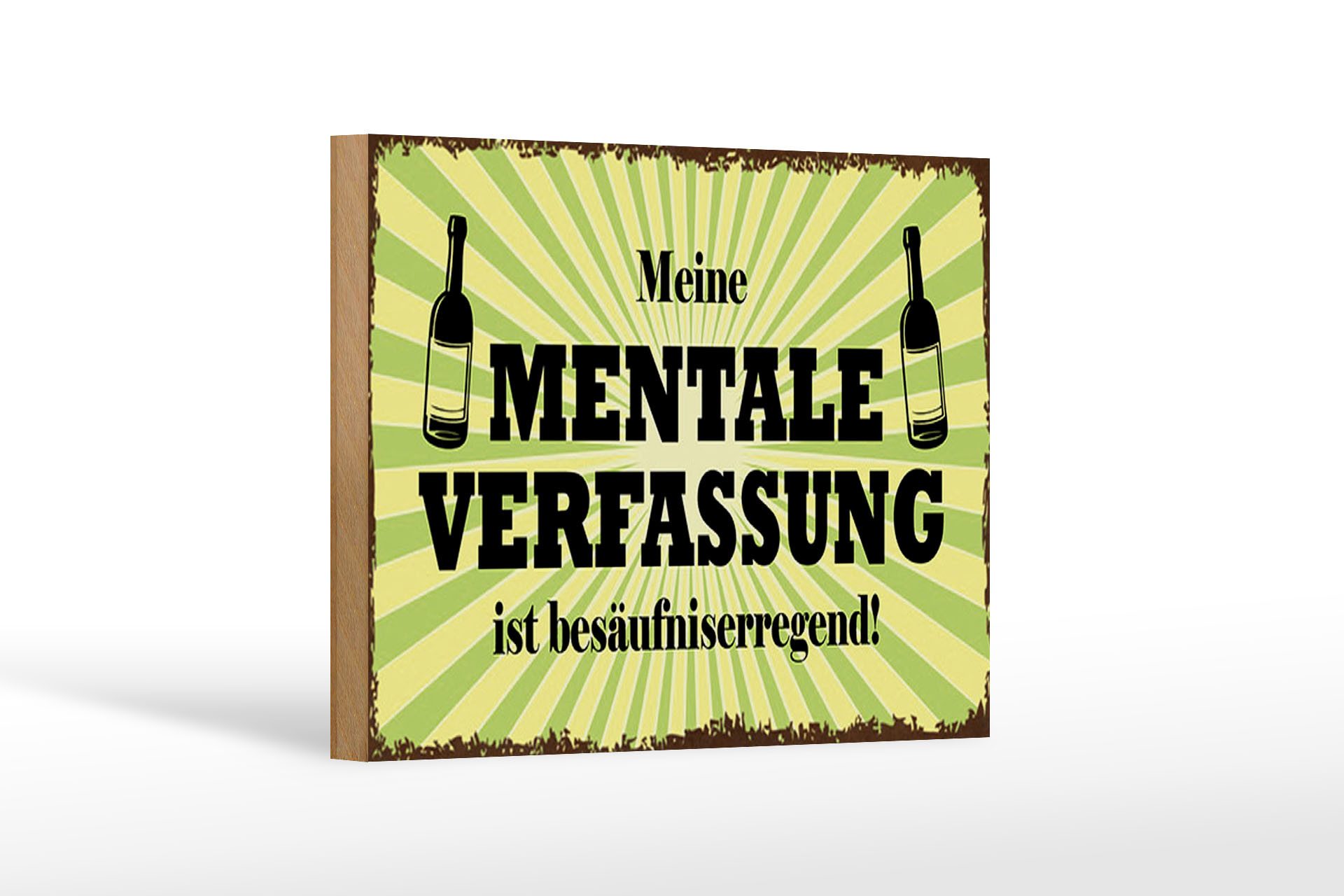 Holzbild 18x12 cm meine mentale Verfassung ist