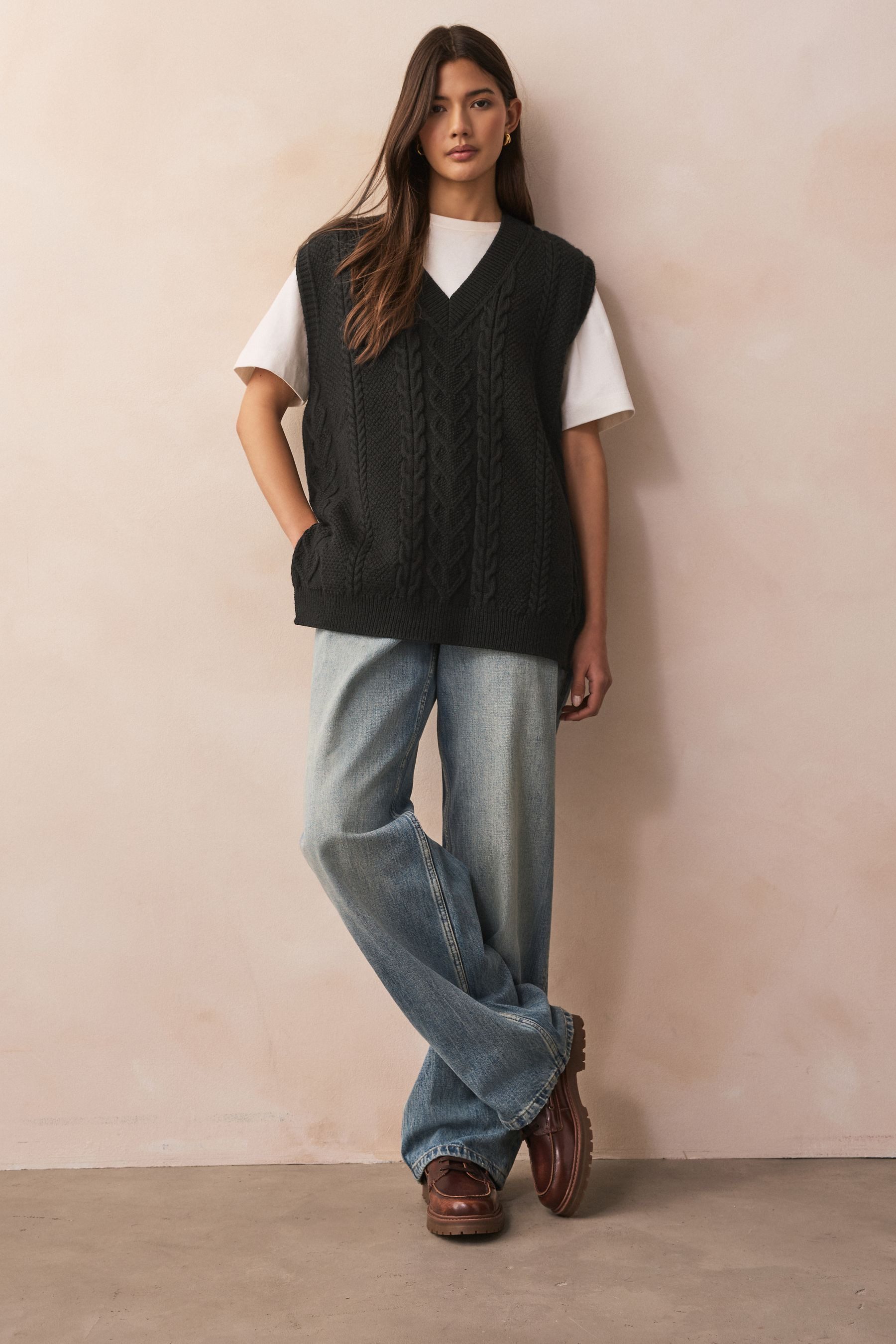 Next Tanktop Tanktop mit Zopfmuster (1-tlg)