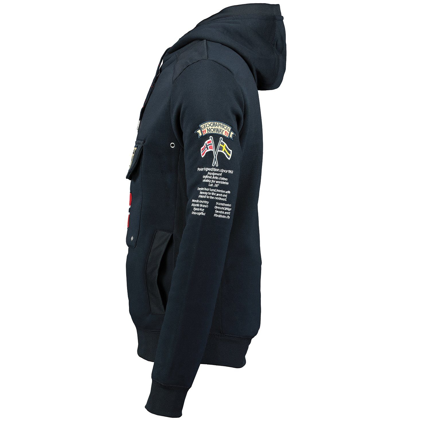 Geographical Norway Kapuzenpullover Gymclass by leyoley mit großer Bauchtasche und warmer Kapuze