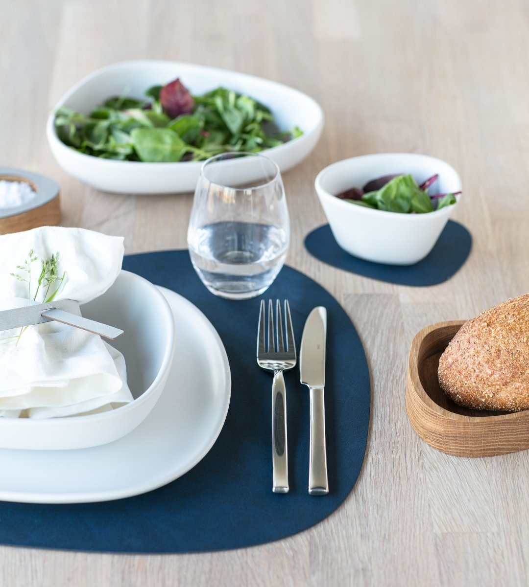 LIND DNA Platzset NUPO Tischset Curve L midnight blue 37 x 44 cm, Table Mat Curve L Nupo Midnight Blue