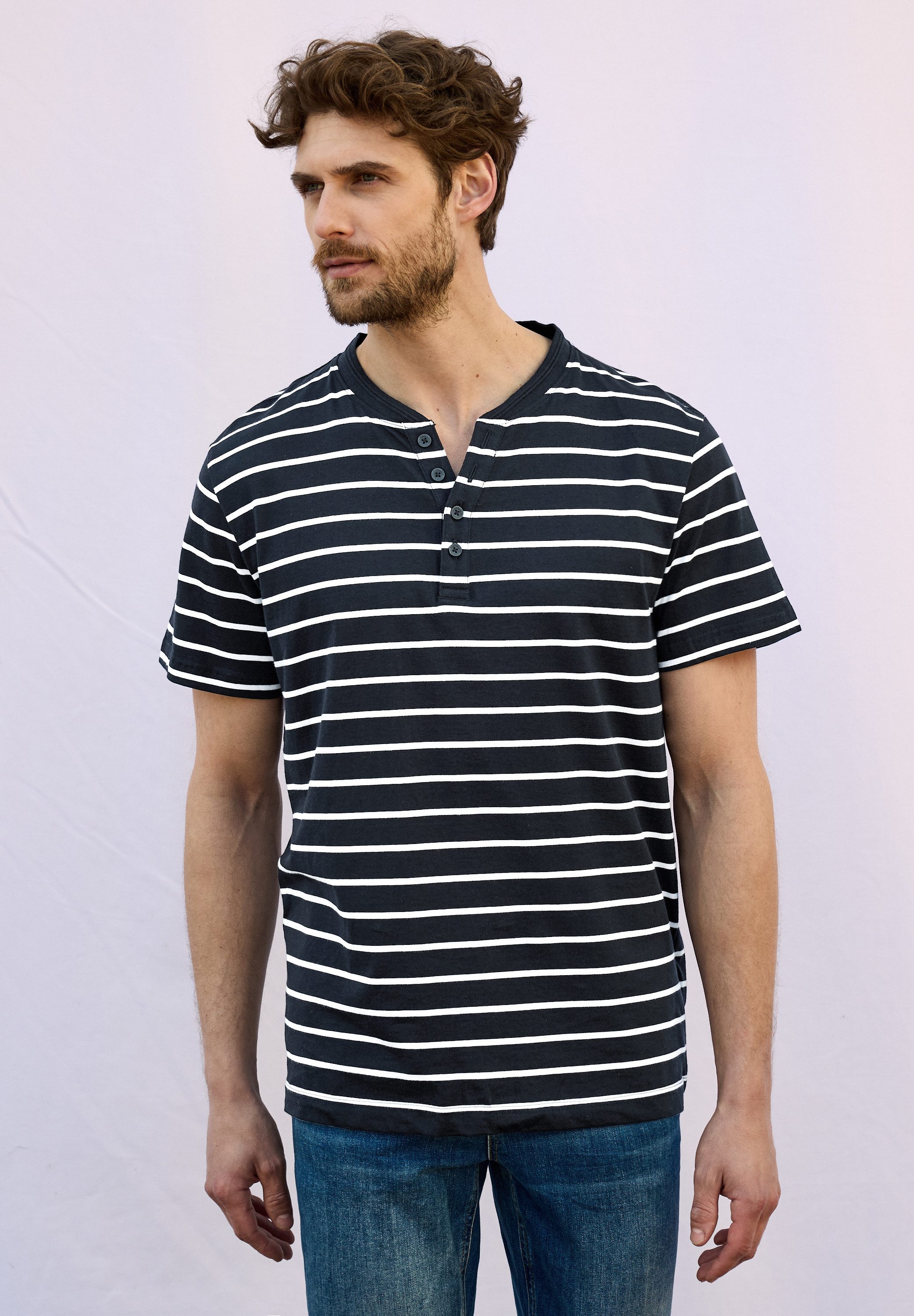 STREET ONE MEN T-Shirt, aus reiner Baumwolle günstig online kaufen