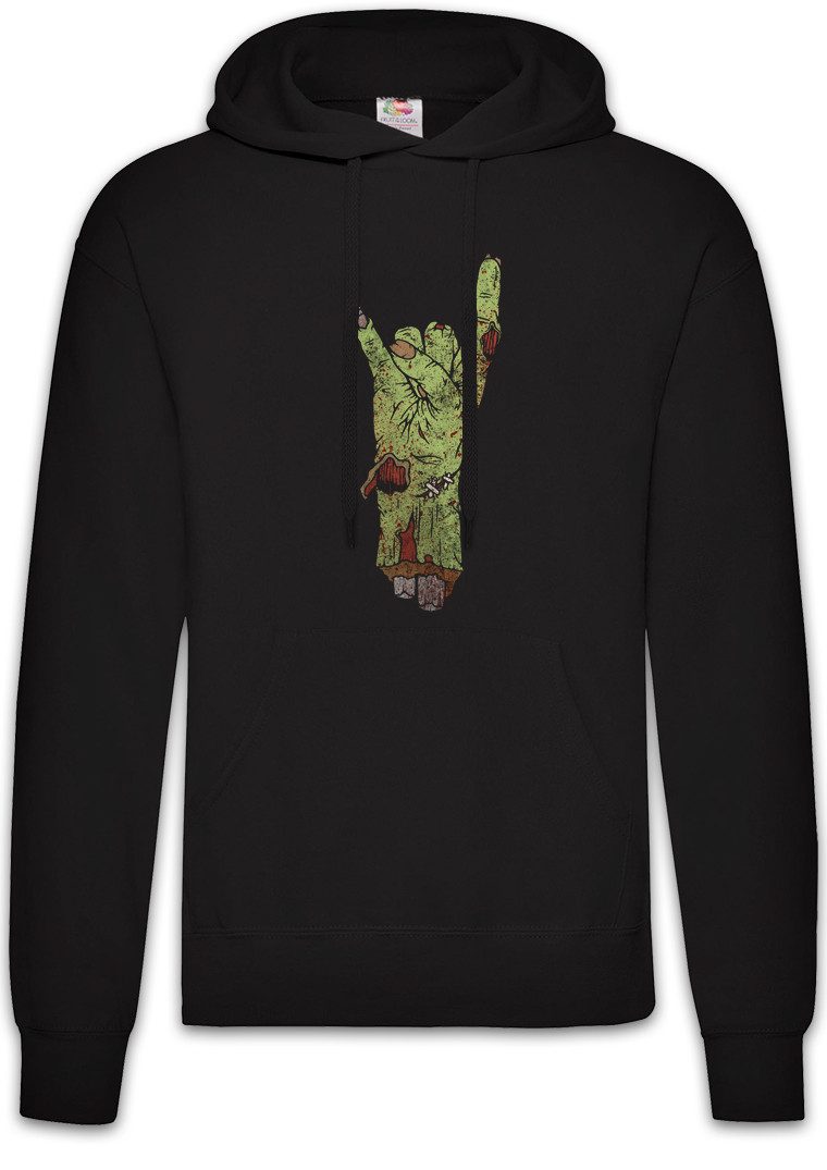 Hoodie Zombie Metal Fist Logo Herren Hoodie Rotten Hard Rock Faust Hand