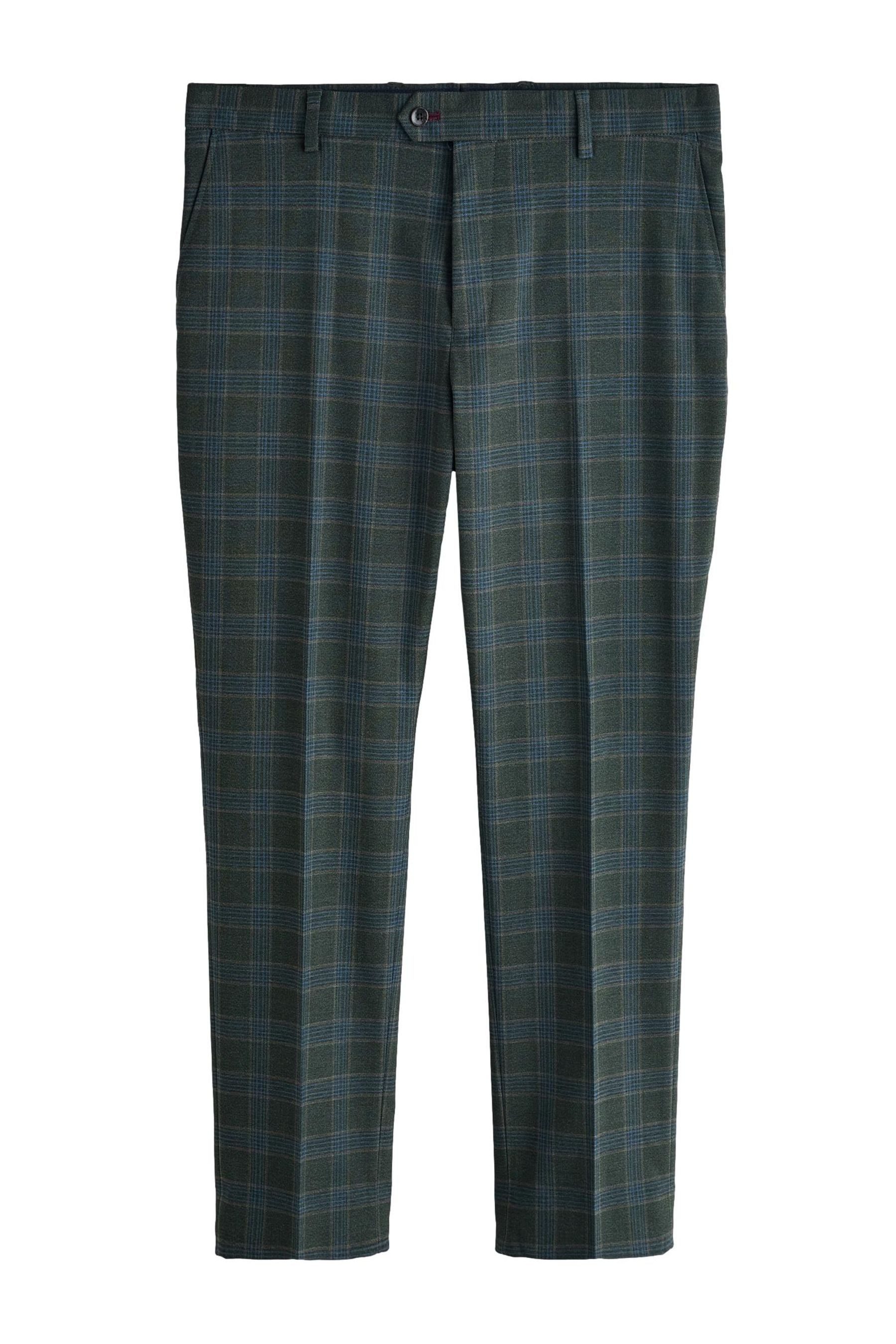 Anzughose Strukturierte Slim Fit Anzughose mit Karomuster