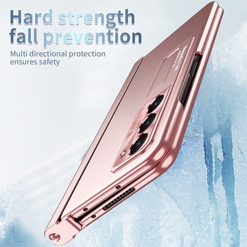 Orbeet Smartphone-Hülle Handyhülle Für Samsung Galaxy Z Fold 5 Magnetische Metall Tasche Hülle