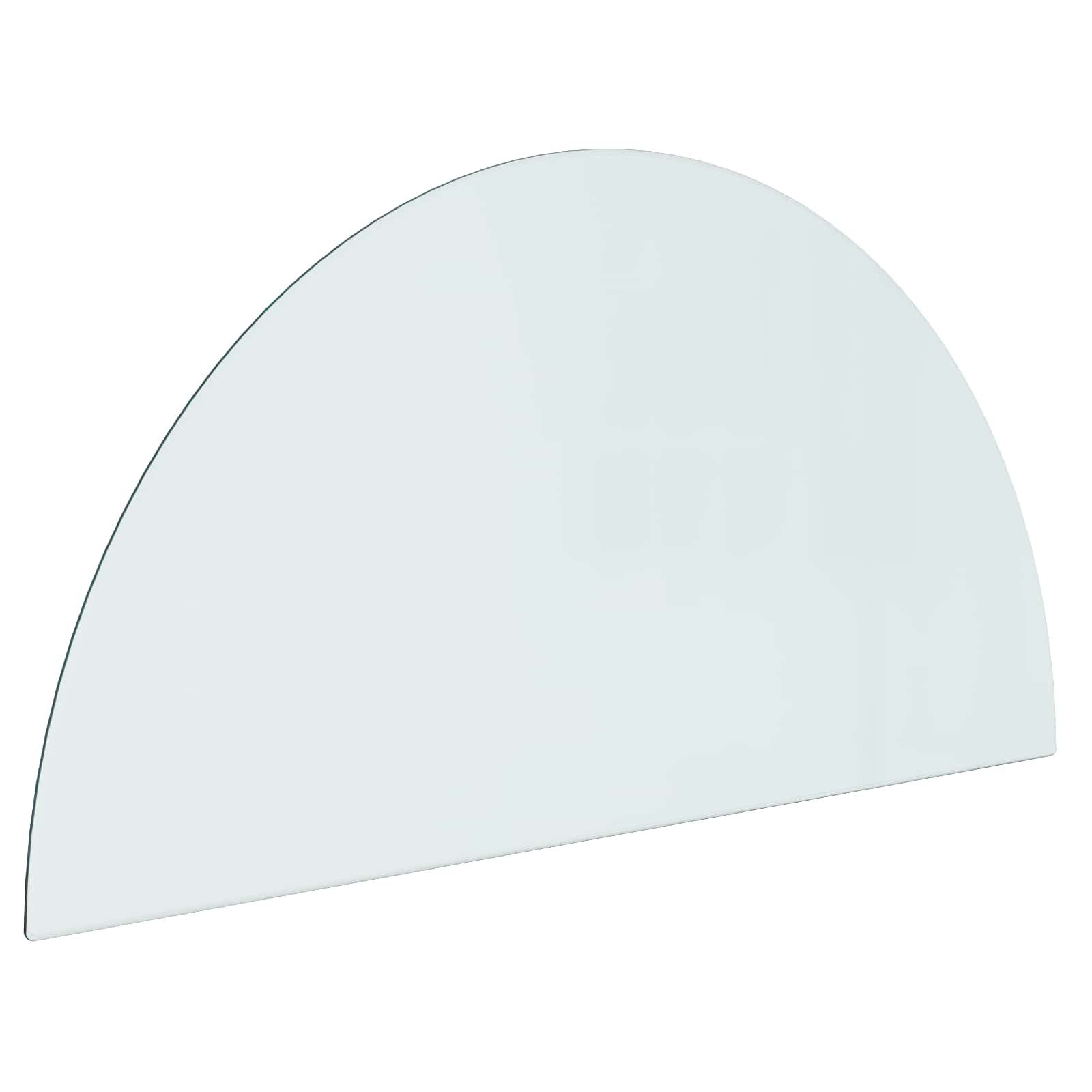 vidaXL Bodenplatte Feuerstelle Glasplatte Transparent 1000 x 500 mm Glas, (1-St)