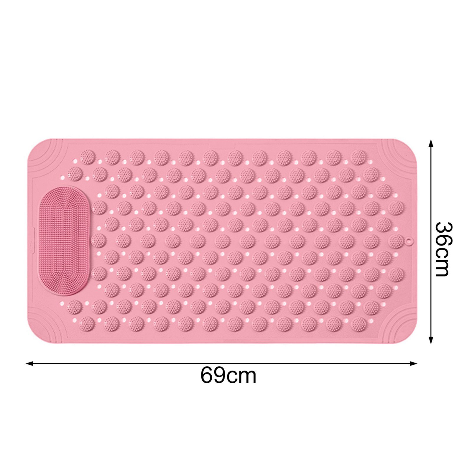 Duschmatte Badezimmer Anti-Rutsch-Beschichtung, rutschfeste Rosa beidseitig Starke nutzbar, Polyester, W: L: 36cm/14.17" 69cm/27.17", Rutaqian, Saugnapf Badematte Anti-Rutsch-Matte