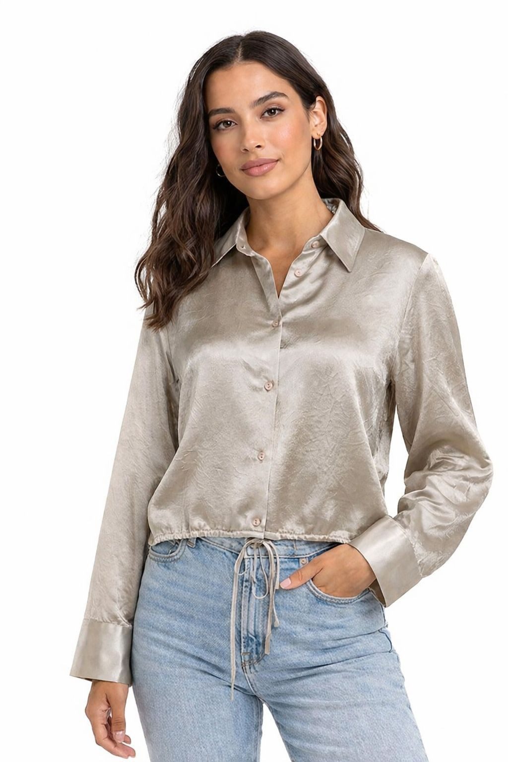 YAYA Shirtbluse Satinbluse