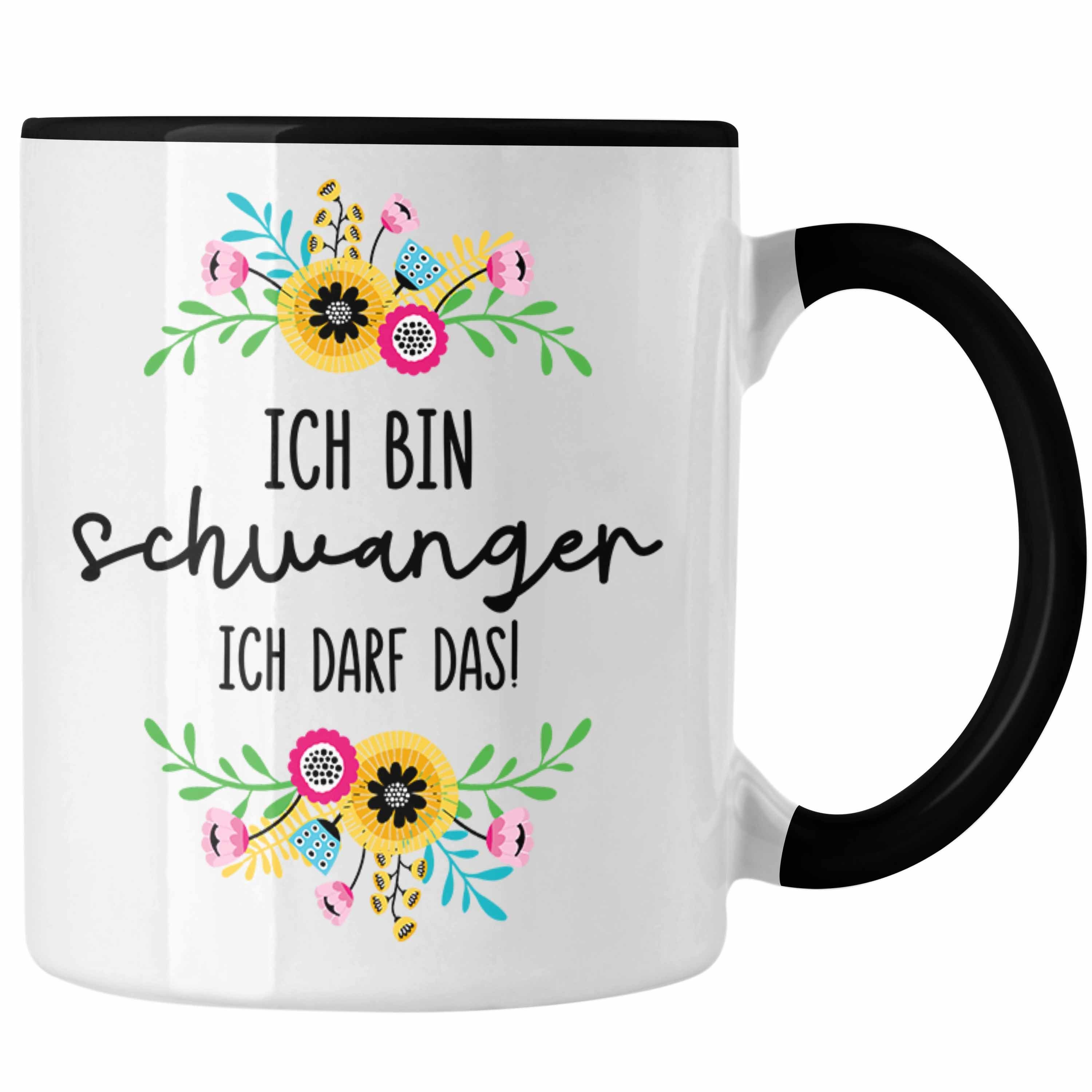 Trendation Tasse Trendation - Ich Bin Schwanger Ich Darf Das Tasse Geschenk Frau Schwangerschaft Geschenkidee