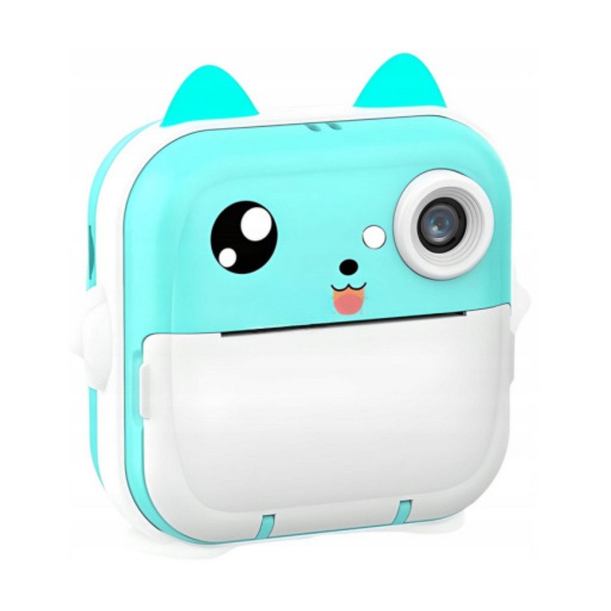 R2 Invest Q5 Kinder Sofortbildkamera Blau mit Drucker Sofortbildkamera