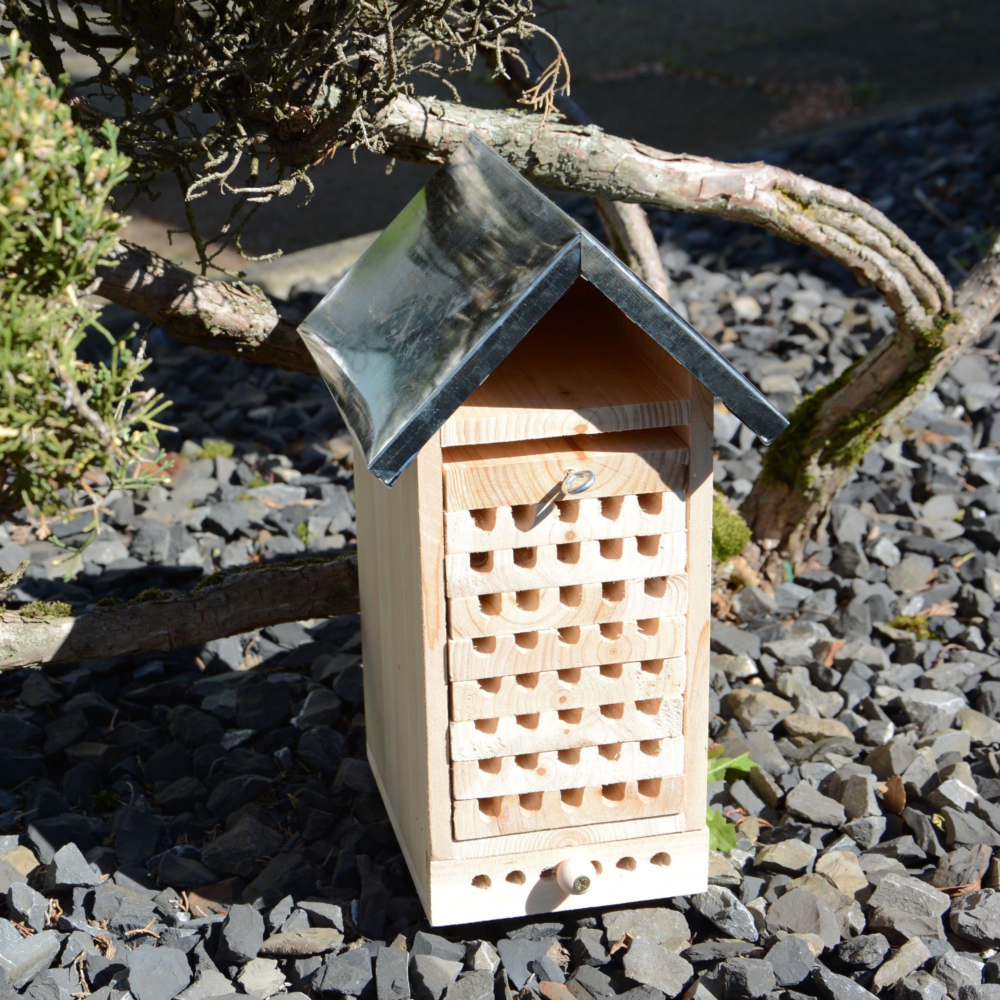 UNUS GARDEN Insektenhotel Wildbienenhaus mit Observer-Schubladen, (1-St)